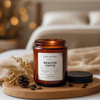 Amber Jar Soy Wax Candles (200g each) | Roasted Coffee | Clean Long Burn with Natural Cotton Wicks Vann Aromas