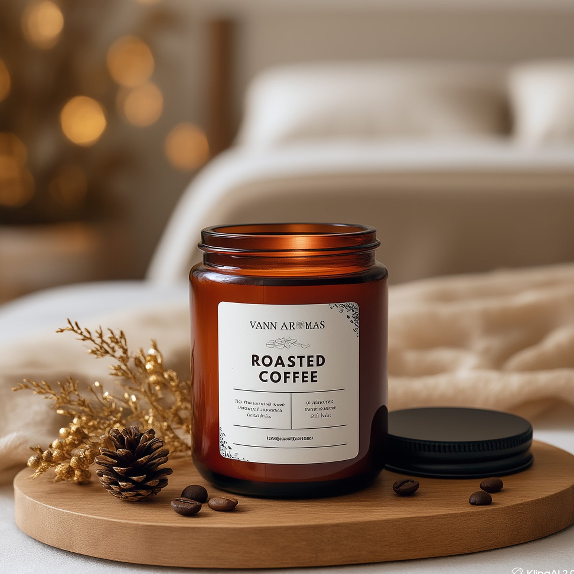 Amber Jar Soy Wax Candles (200g each) | Roasted Coffee | Clean Long Burn with Natural Cotton Wicks