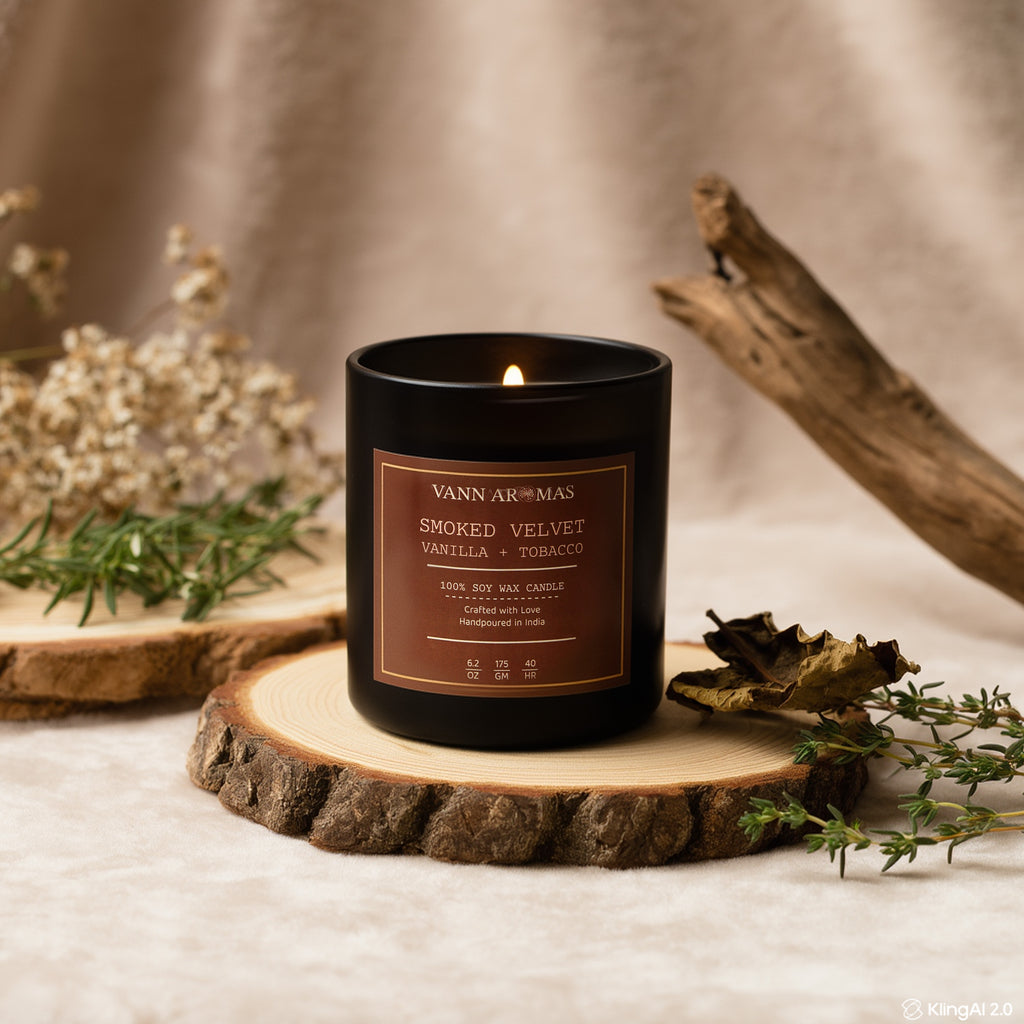 Smoked Velvet – Vanilla + Tobacco, Black Jar, 175 gm