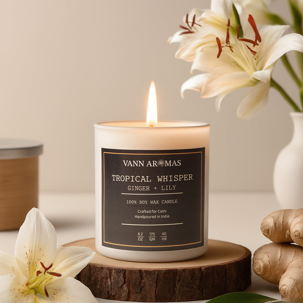 The Tropical Whisper – Ginger + Lily, White Jar, 175 gm