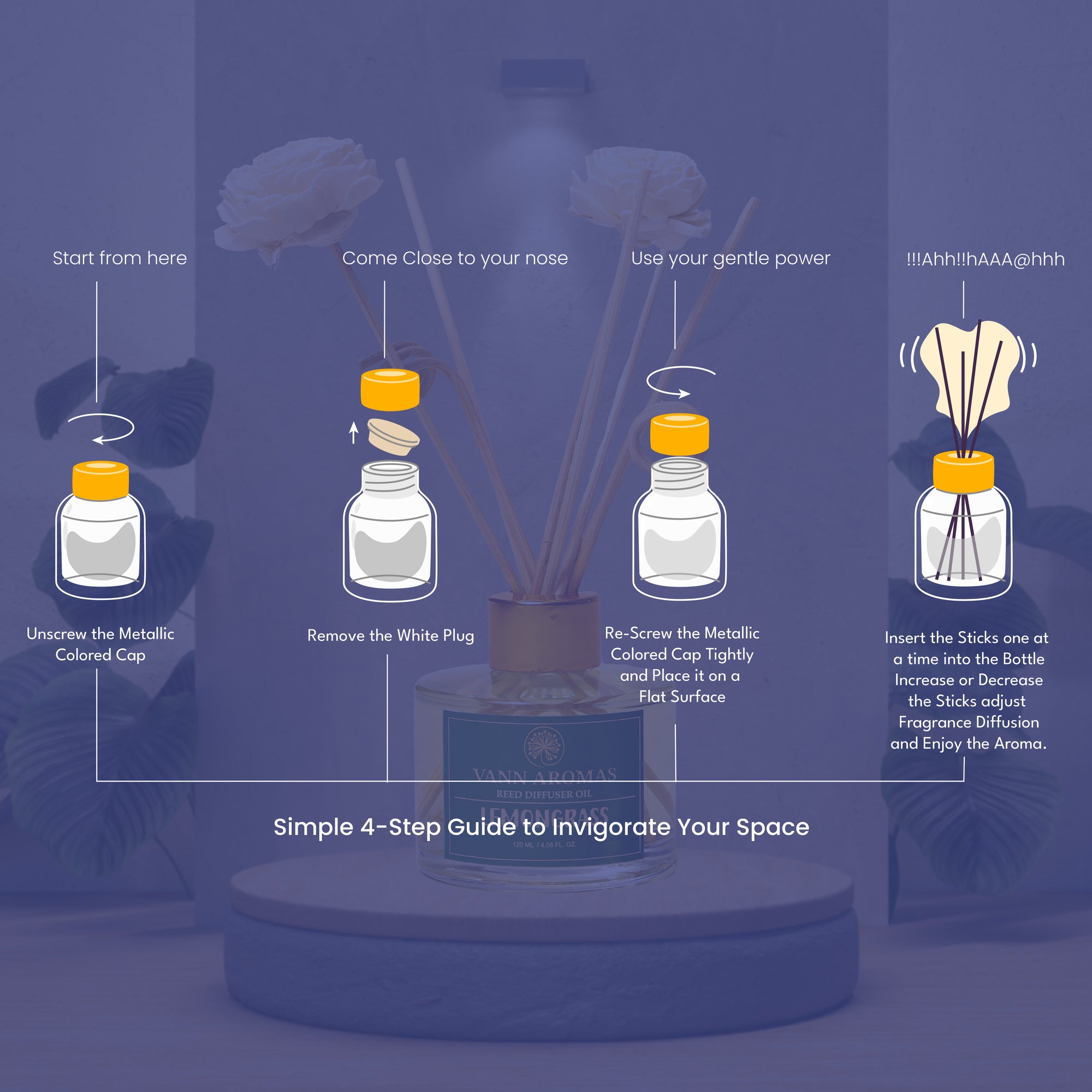 Reed Diffuser Discovery Pack – 30 ML | Ocean Breeze Fragrance | Eco-Friendly with Natural Rattan Sticks