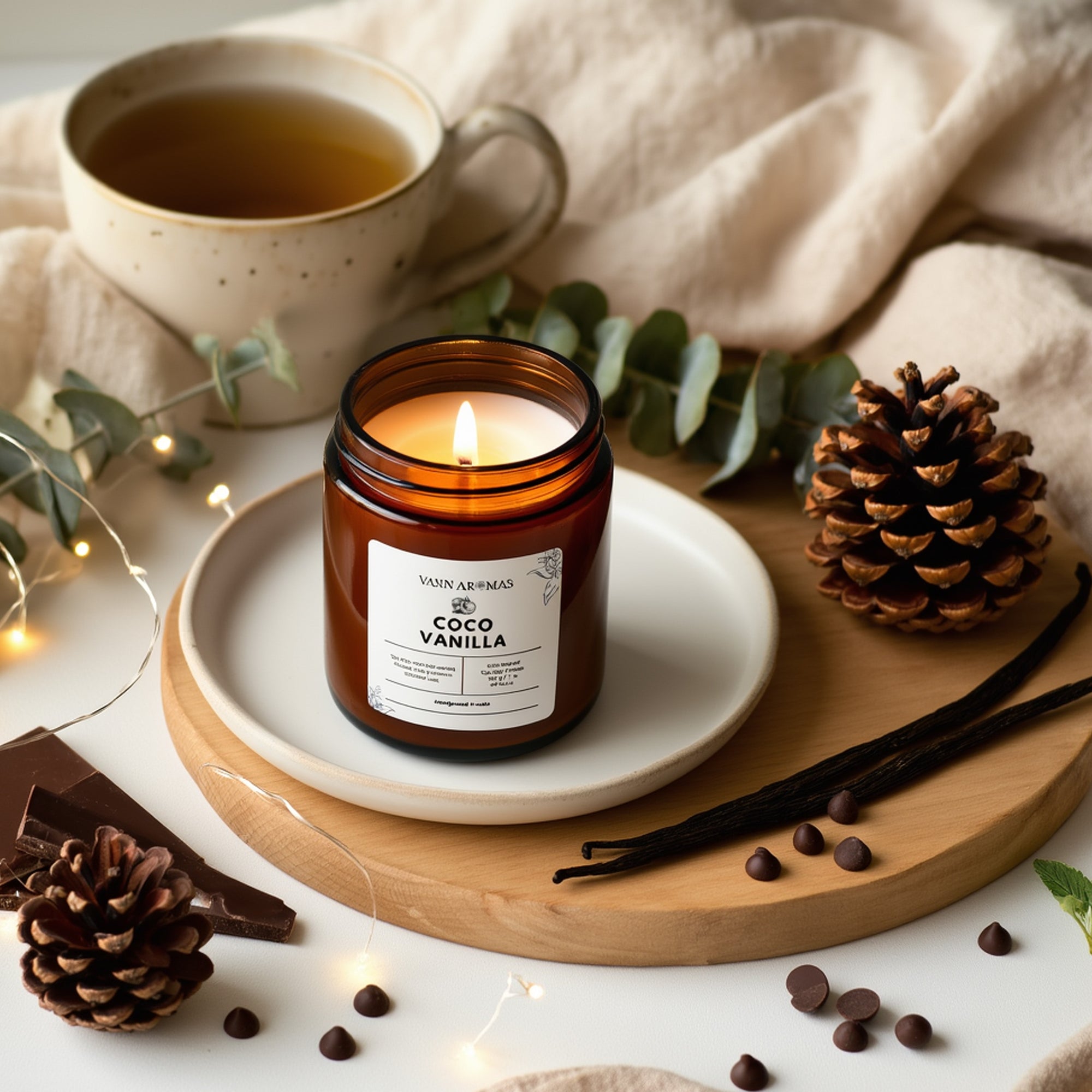 Amber Jar Soy Wax Candles (200g each) | Coco Vanilla | Clean Long Burn with Natural Cotton Wicks
