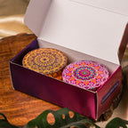 Mandala Tin Soy Candles - 150gm Each, Set of 2