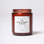 Amber Jar Soy Wax Candles (200g each) | Black oudh and rose | Clean Long Burn with Natural Cotton Wicks Vann Aromas