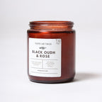 Amber Jar Soy Wax Candles (200g each) | Black oudh and rose | Clean Long Burn with Natural Cotton Wicks Vann Aromas