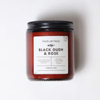 Amber Jar Soy Wax Candles (200g each) | Black oudh and rose | Clean Long Burn with Natural Cotton Wicks Vann Aromas