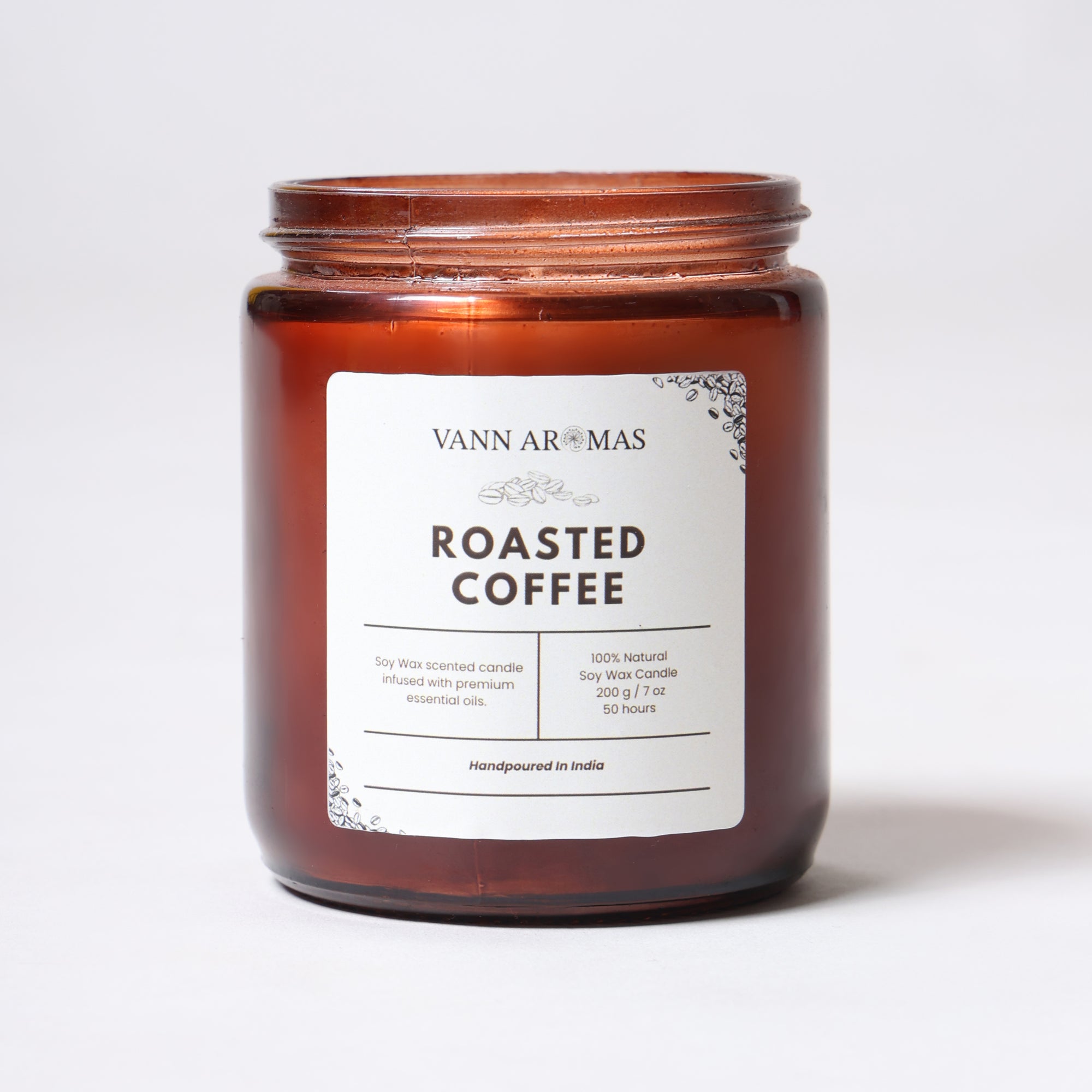 Amber Jar Soy Wax Candles (200g each) | Roasted Coffee | Clean Long Burn with Natural Cotton Wicks