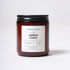 Amber Jar Soy Wax Candles (200g each) | Amber Oudh | Clean Long Burn with Natural Cotton Wicks