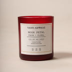 Moon Petal Candle – Fresh + Floral, Red jar, 175 gm