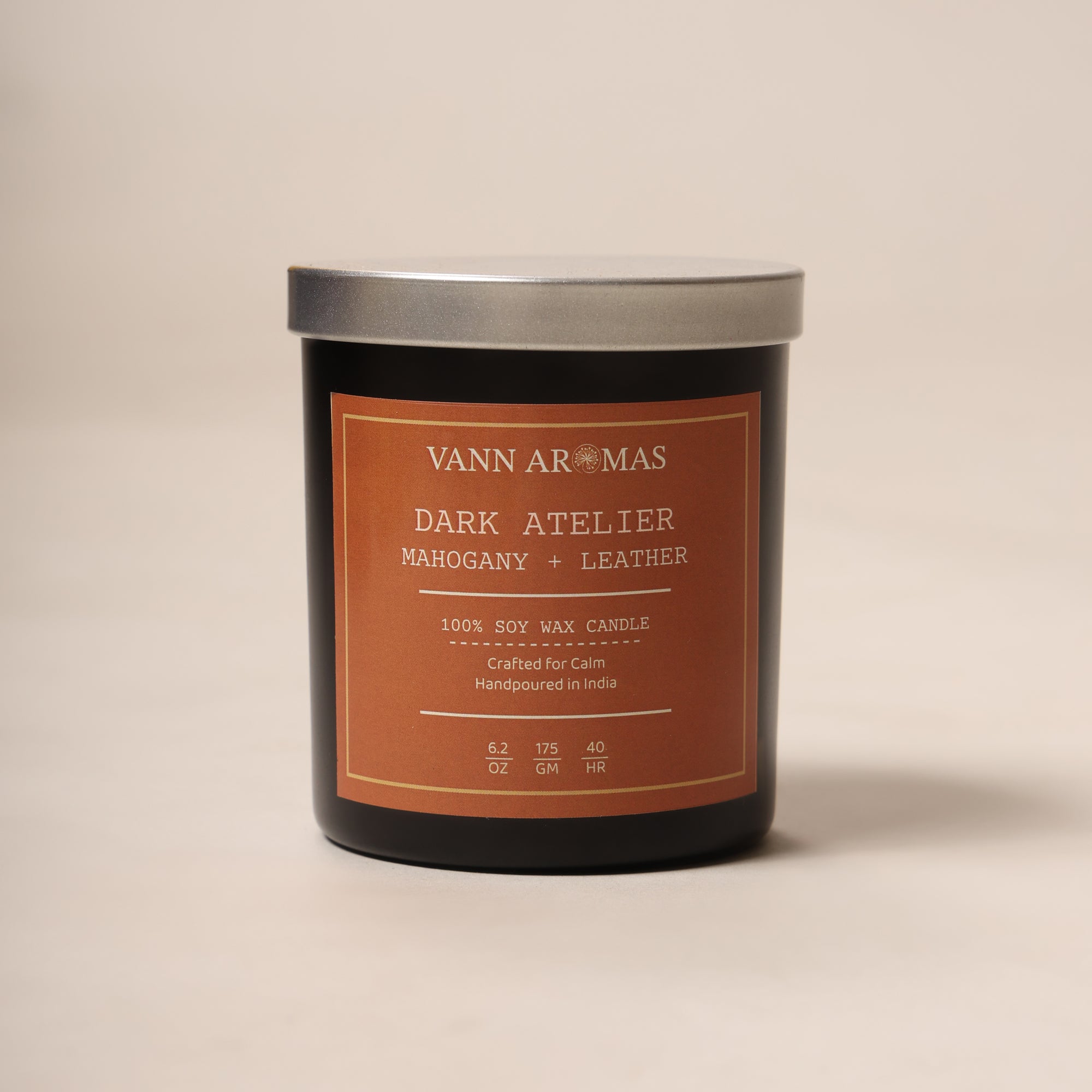 Dark Atelier – Mahogany + Leather, Black Jar, 175gm