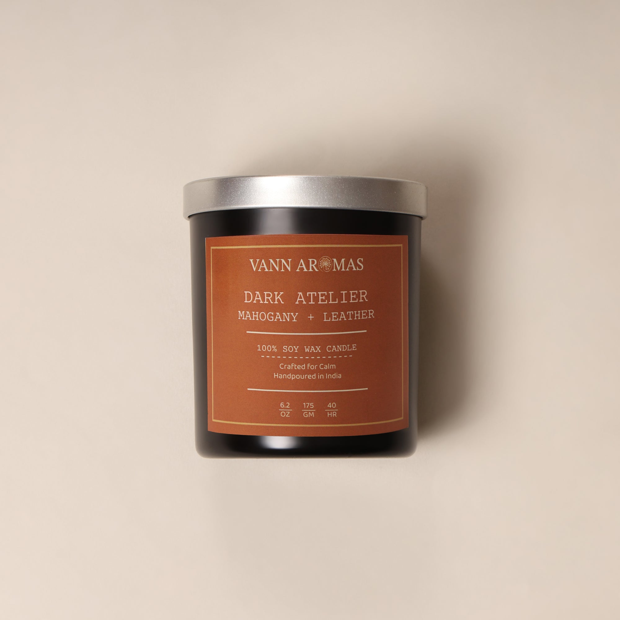 Dark Atelier – Mahogany + Leather, Black Jar, 175gm
