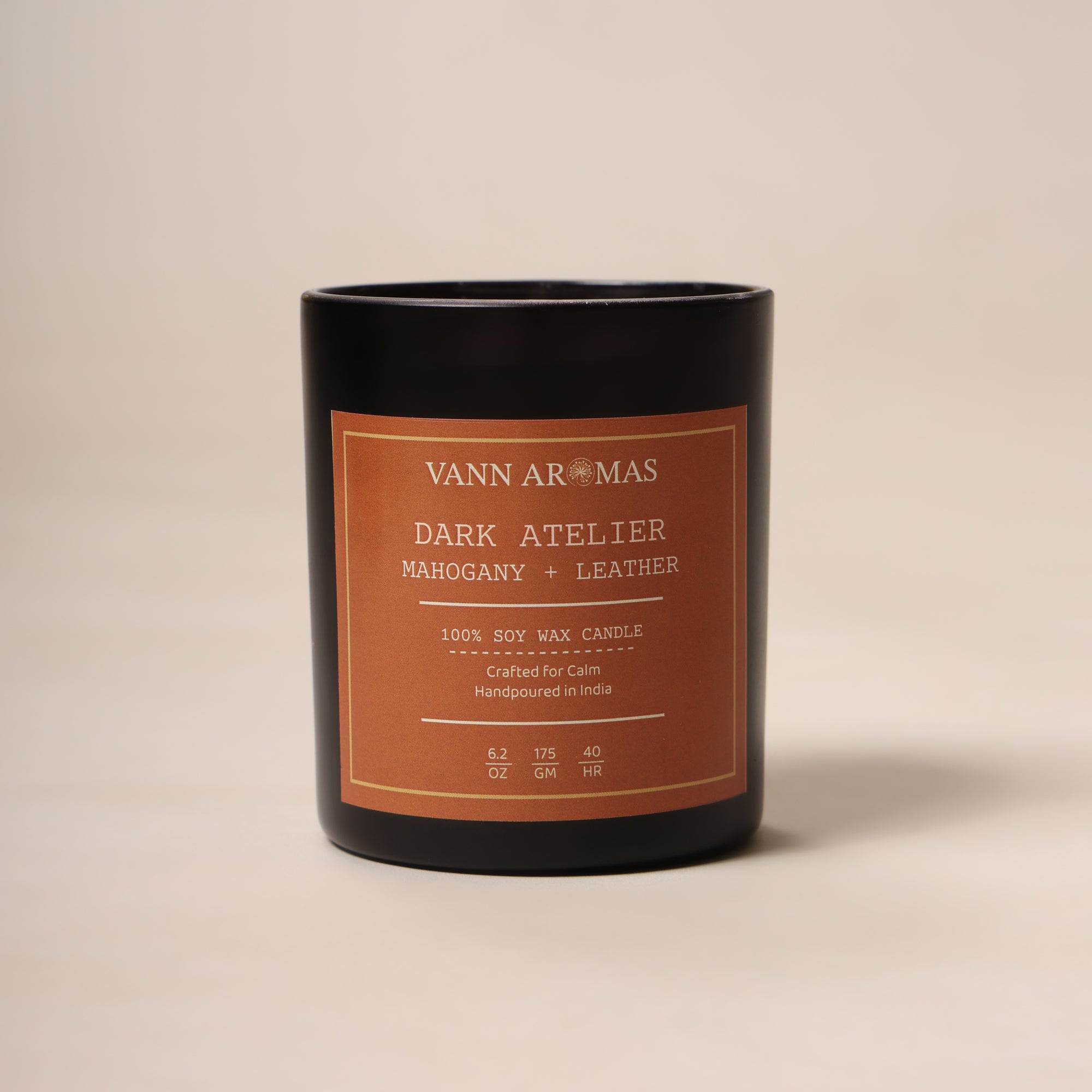 Dark Atelier – Mahogany + Leather, Black Jar, 175gm