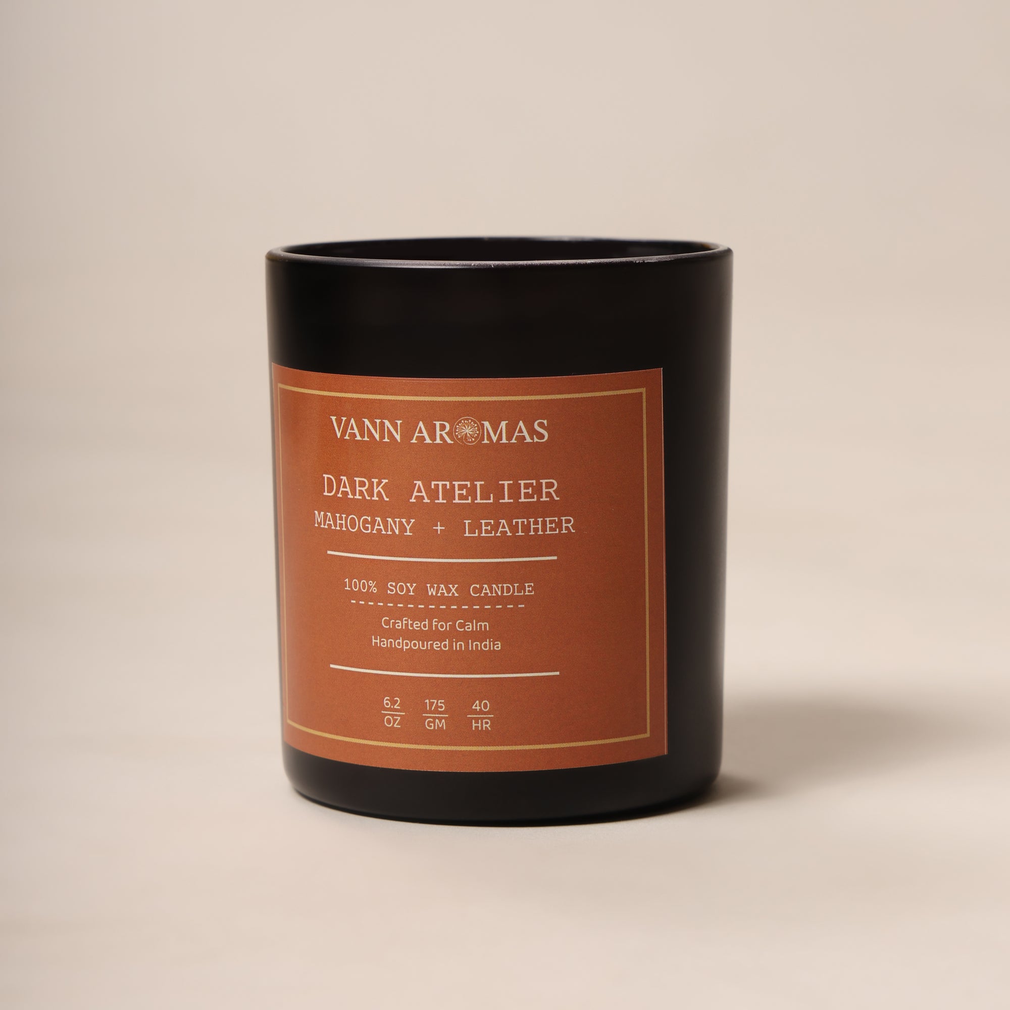 Dark Atelier – Mahogany + Leather, Black Jar, 175gm