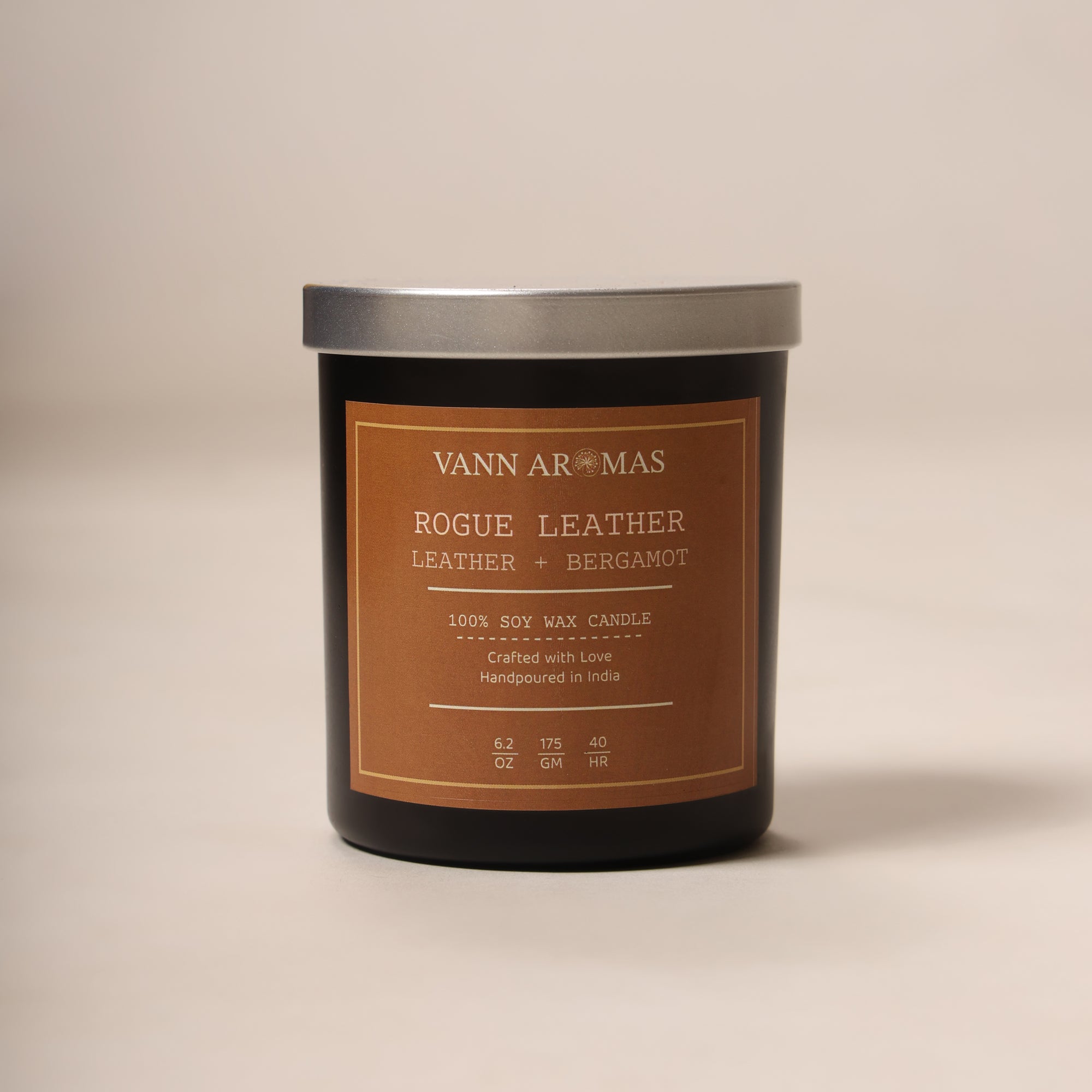 Rogue Leather – Leather + Bergamot, Black Jar, 175gm