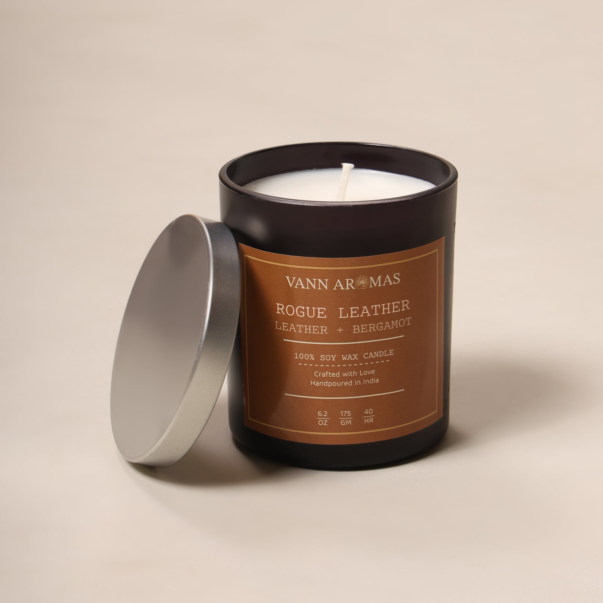 Rogue Leather – Leather + Bergamot, Black Jar, 175gm