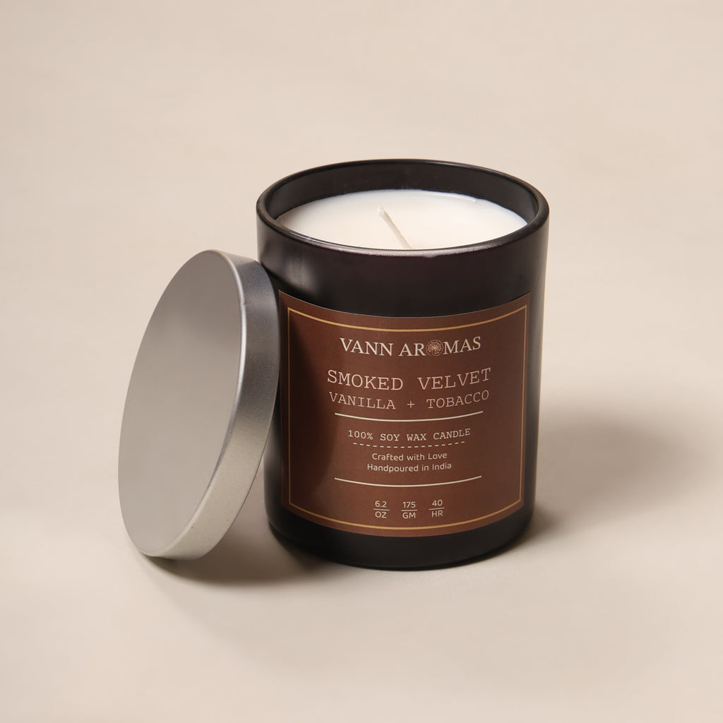 Smoked Velvet – Vanilla + Tobacco, Black Jar, 175 gm