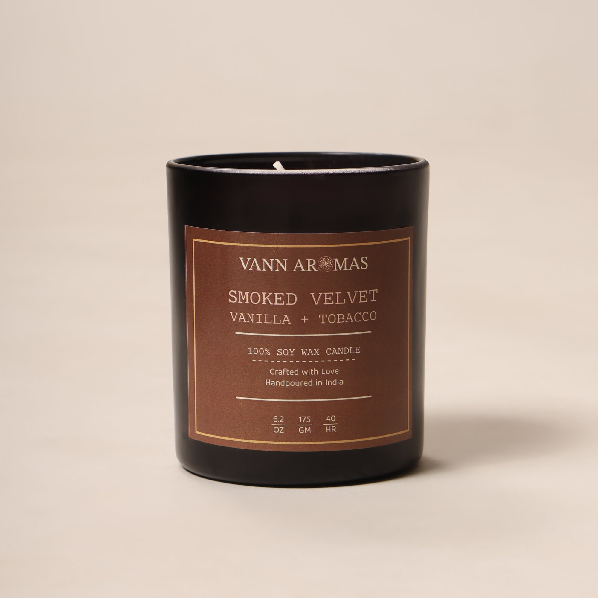 Smoked Velvet – Vanilla + Tobacco, Black Jar, 175 gm