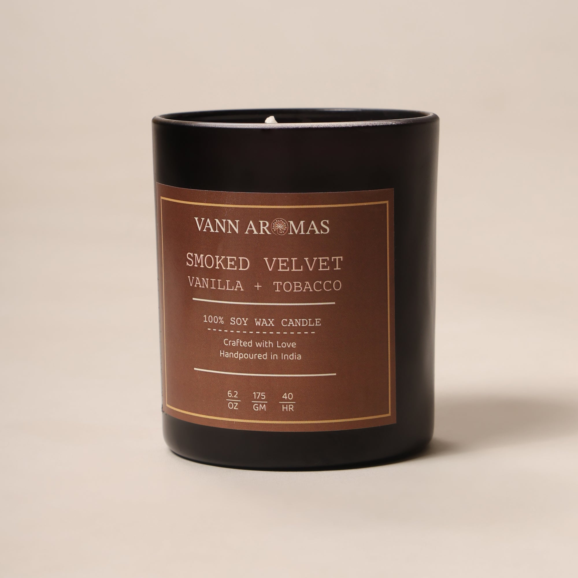 Smoked Velvet – Vanilla + Tobacco, Black Jar, 175 gm