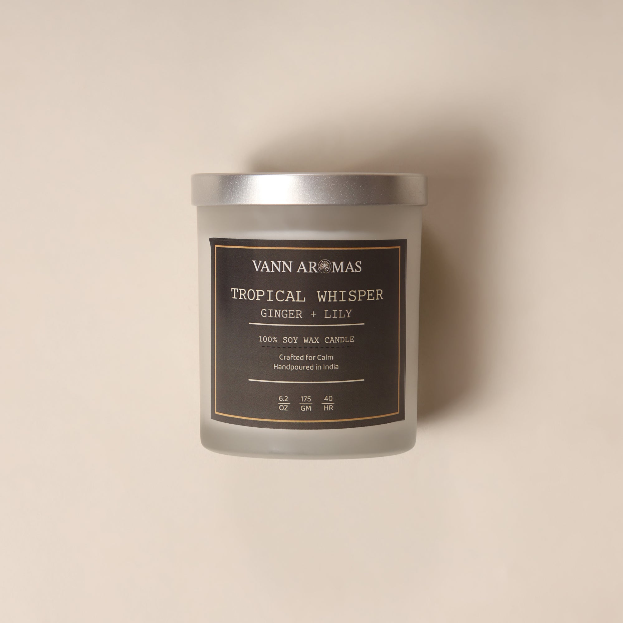 Tropical Whisper – Ginger + Lily, Frosted Jar, 175gm