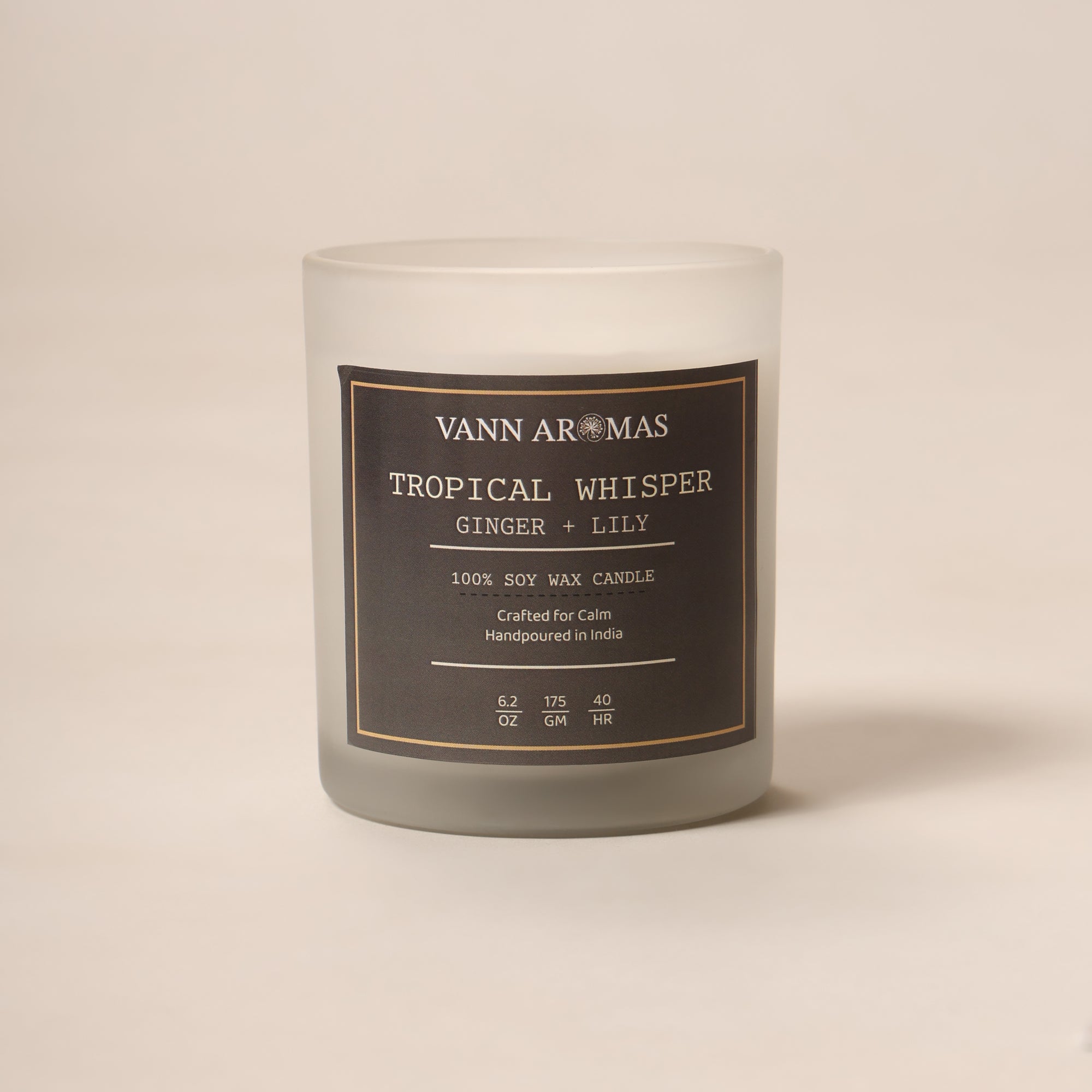Tropical Whisper – Ginger + Lily, Frosted Jar, 175gm