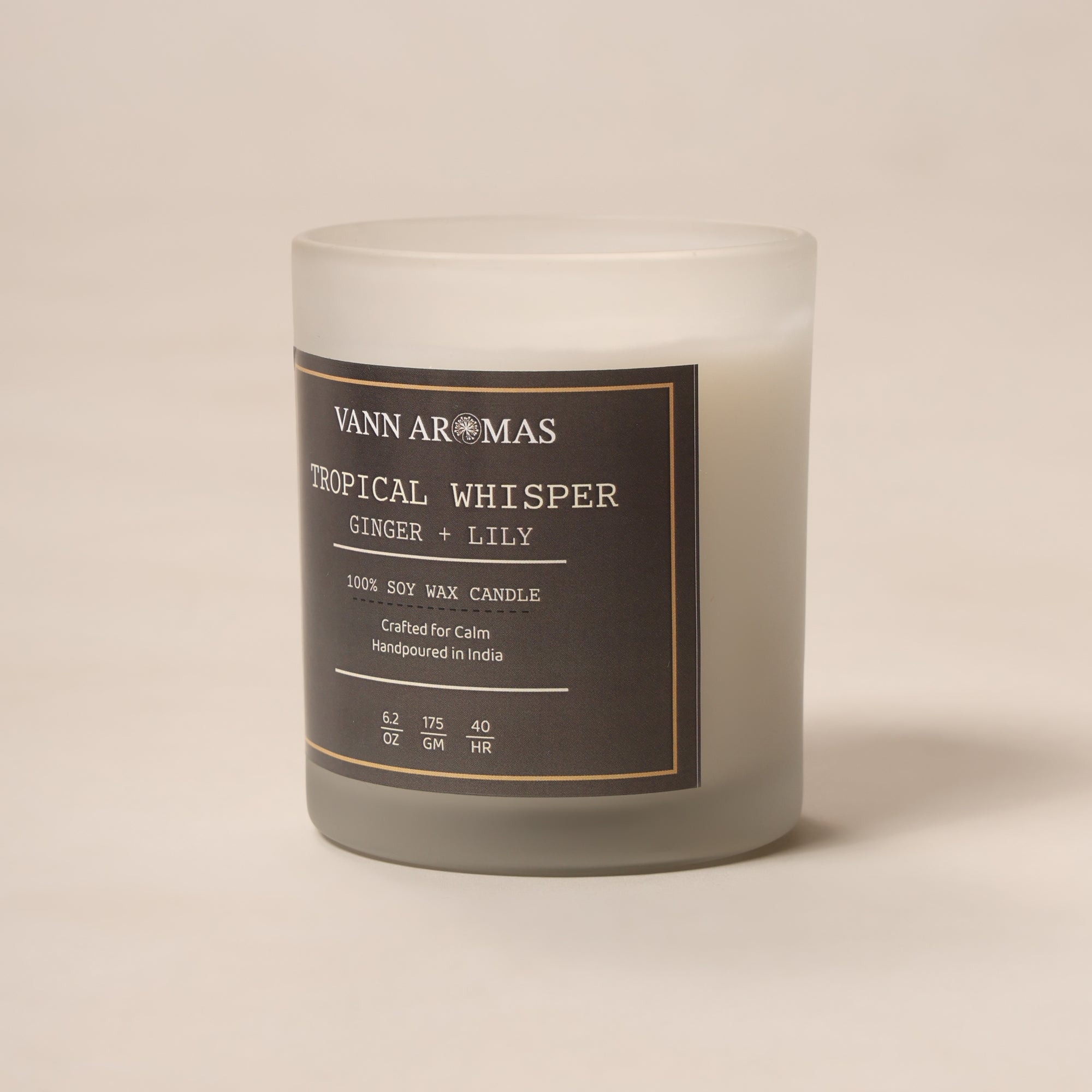 Tropical Whisper – Ginger + Lily, Frosted Jar, 175gm