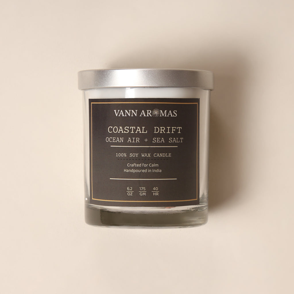 Coastal Drift – Ocean Air + Sea Salt, Frosted glass, 175 gm