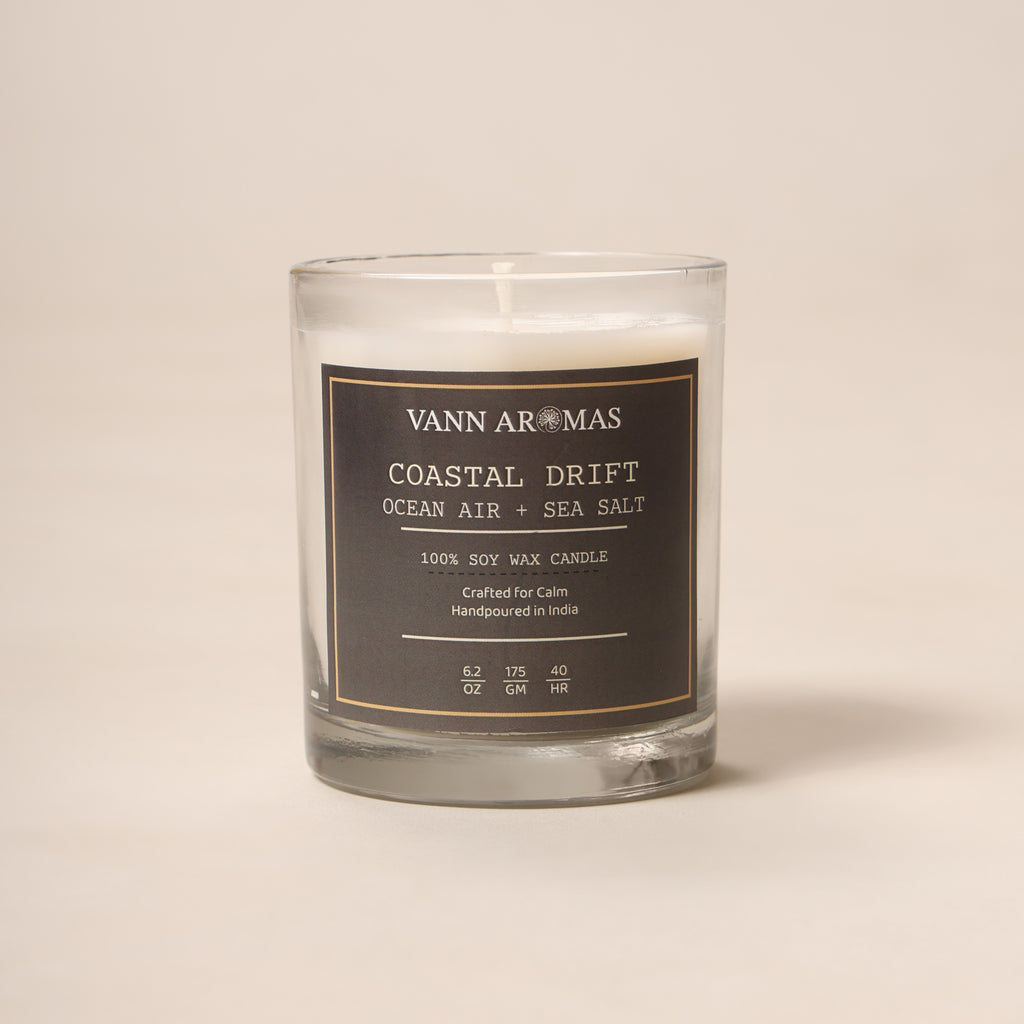 Coastal Drift – Ocean Air + Sea Salt, Frosted glass, 175 gm