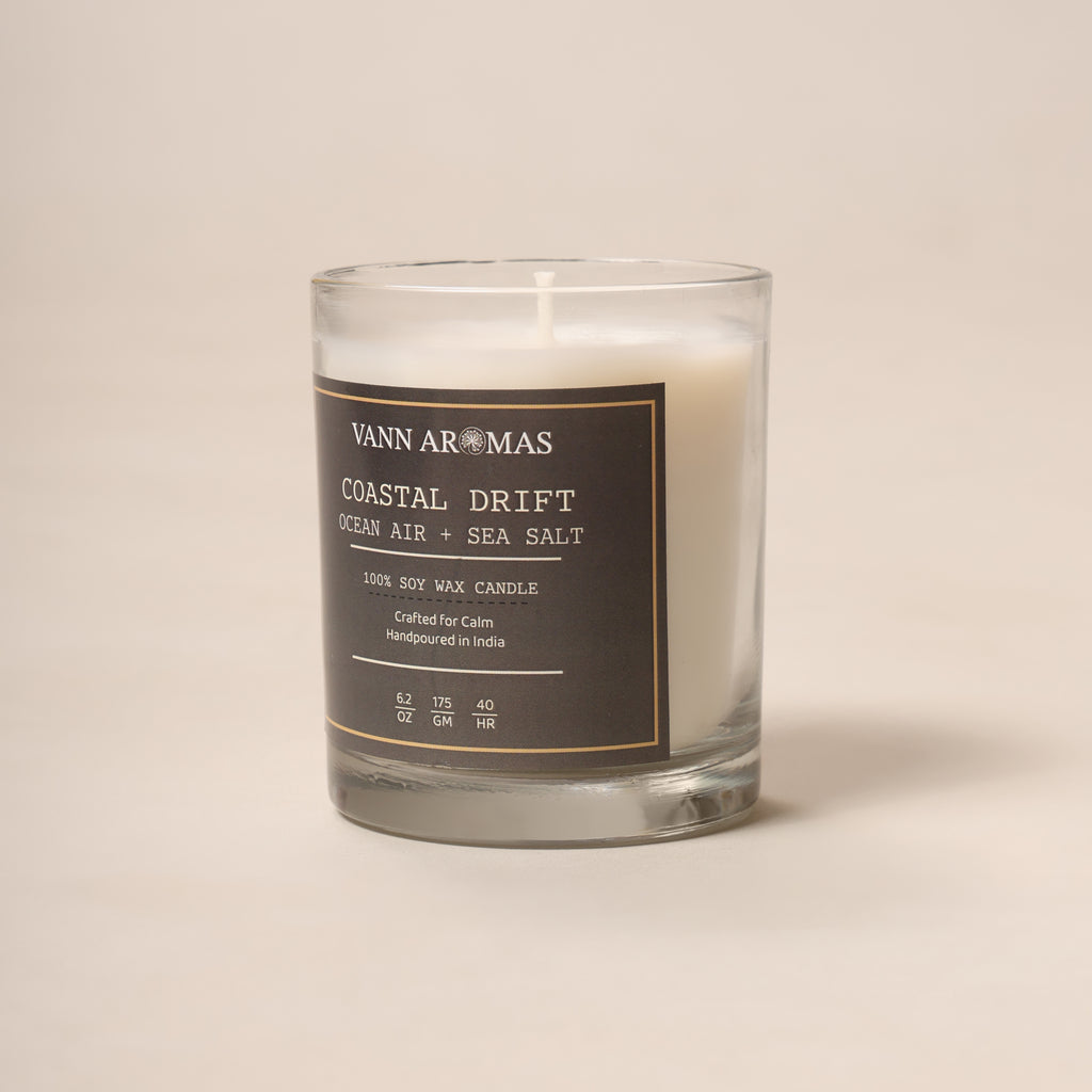 Coastal Drift – Ocean Air + Sea Salt, Frosted glass, 175 gm