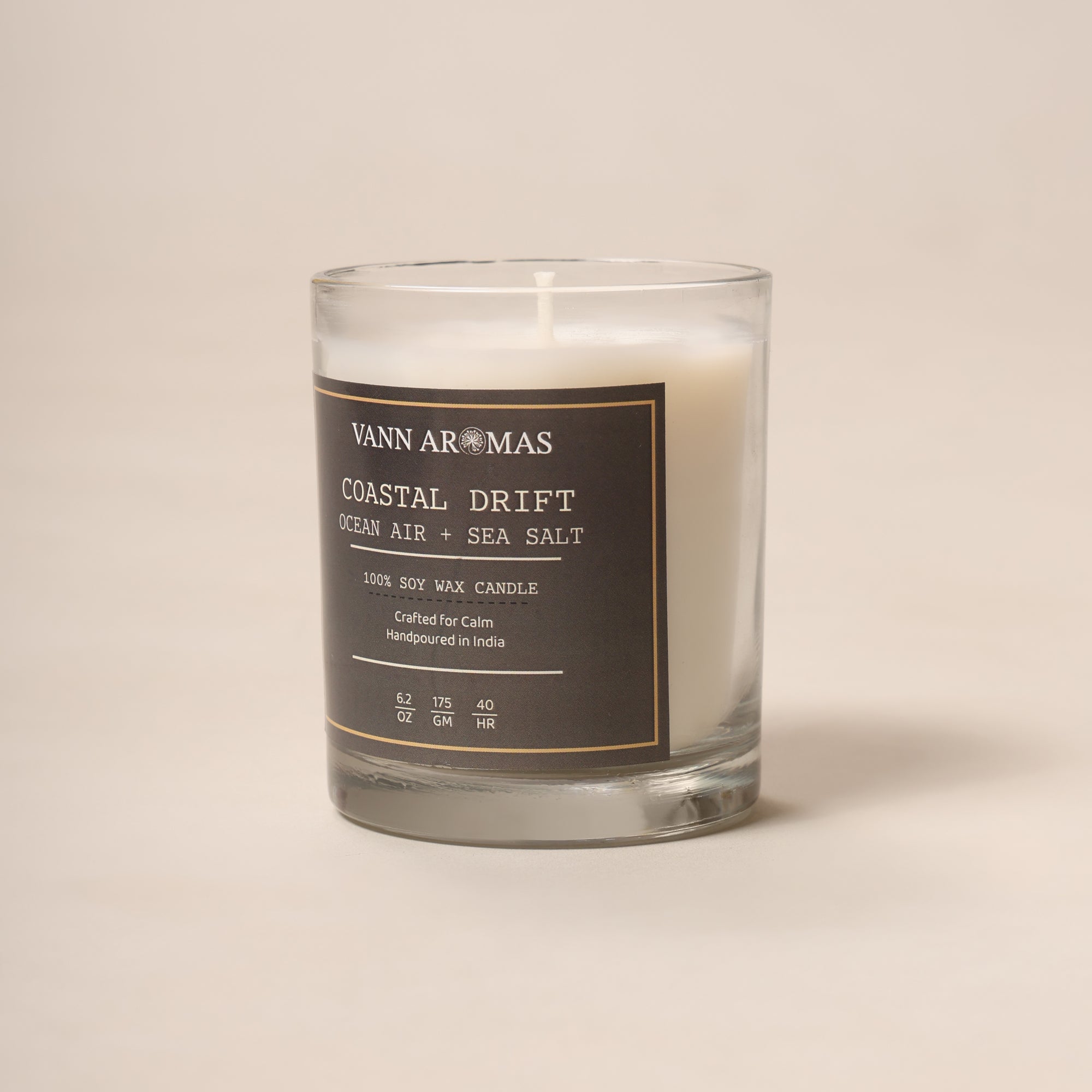 Coastal Drift – Ocean Air + Sea Salt, Frosted glass, 175 gm