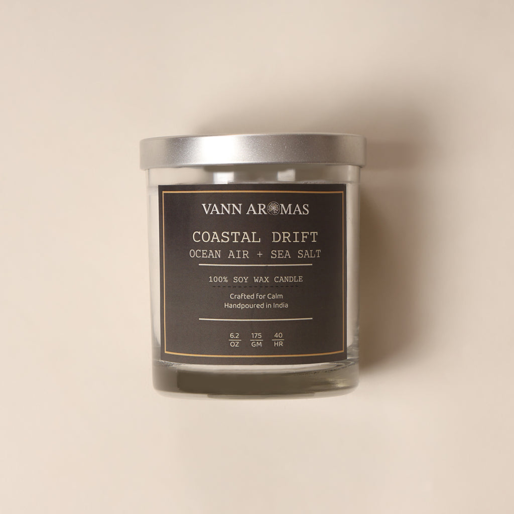 Coastal Drift – Ocean Air + Sea Salt, Clear glass, 175gm