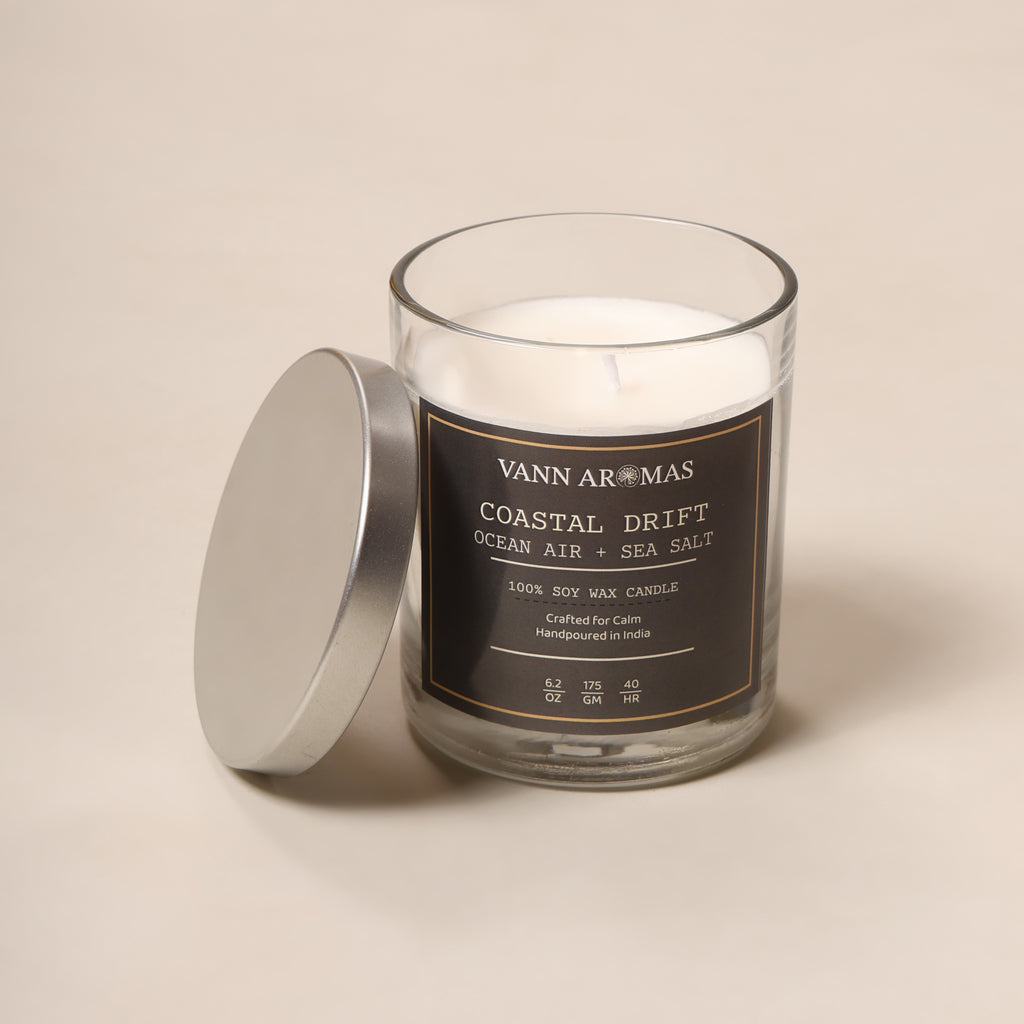 Coastal Drift – Ocean Air + Sea Salt, Clear glass, 175gm
