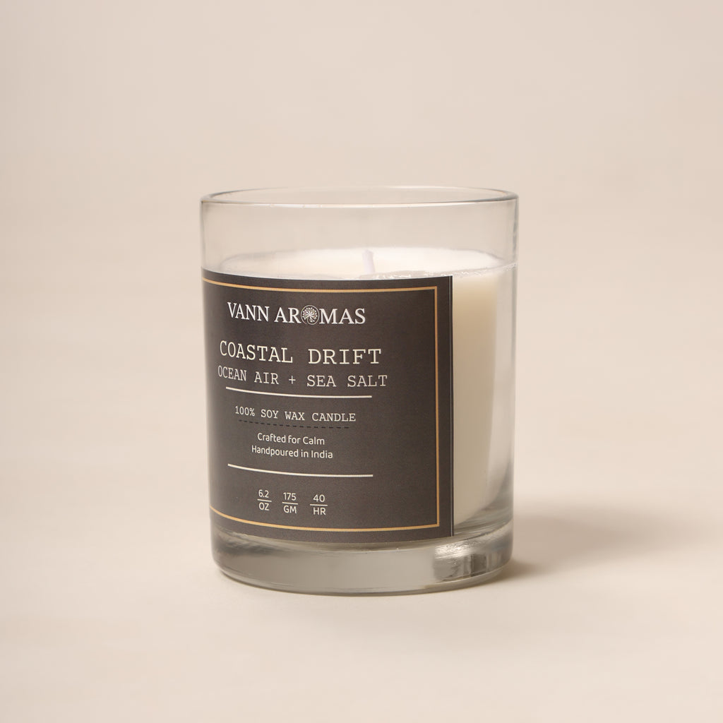 Coastal Drift – Ocean Air + Sea Salt, Clear glass, 175gm