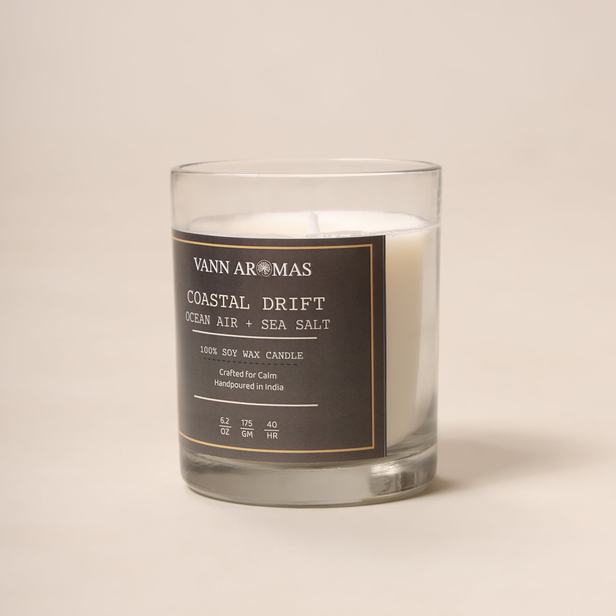 Coastal Drift – Ocean Air + Sea Salt, Clear glass, 175gm