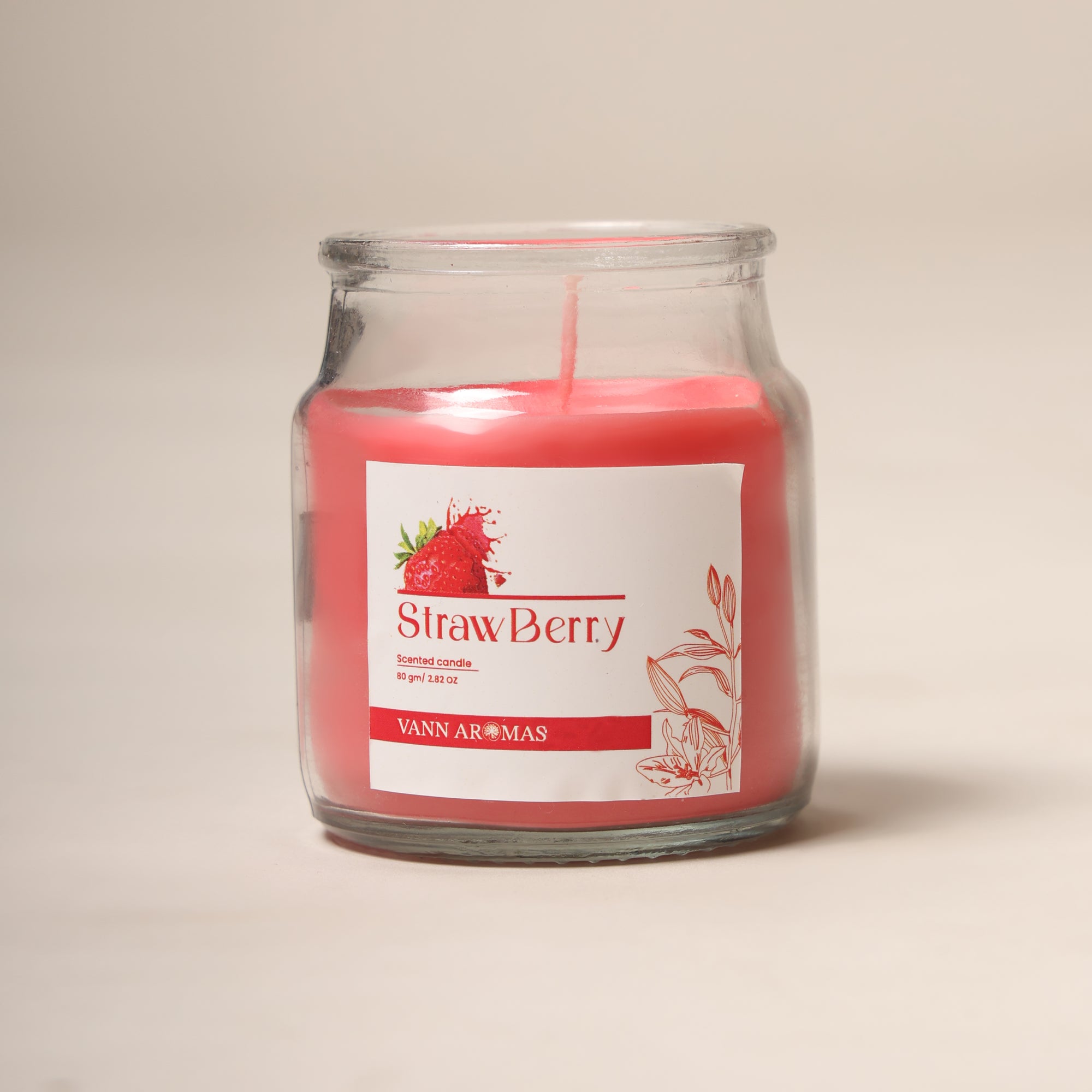 Candy Jar Candles | Strawberry | Fruity Scents | Long Burning Paraffin Wax 80 Grms