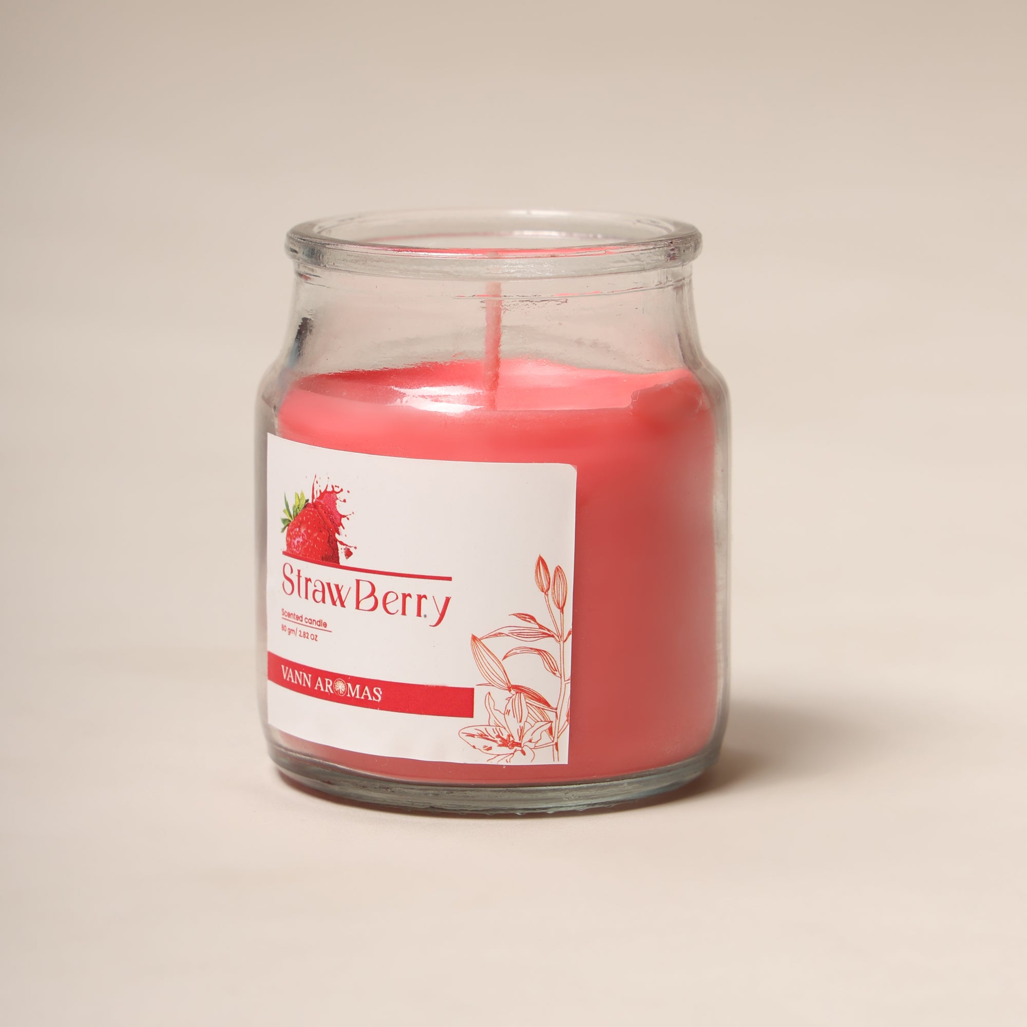 Candy Jar Candles | Strawberry | Fruity Scents | Long Burning Paraffin Wax 80 Grms