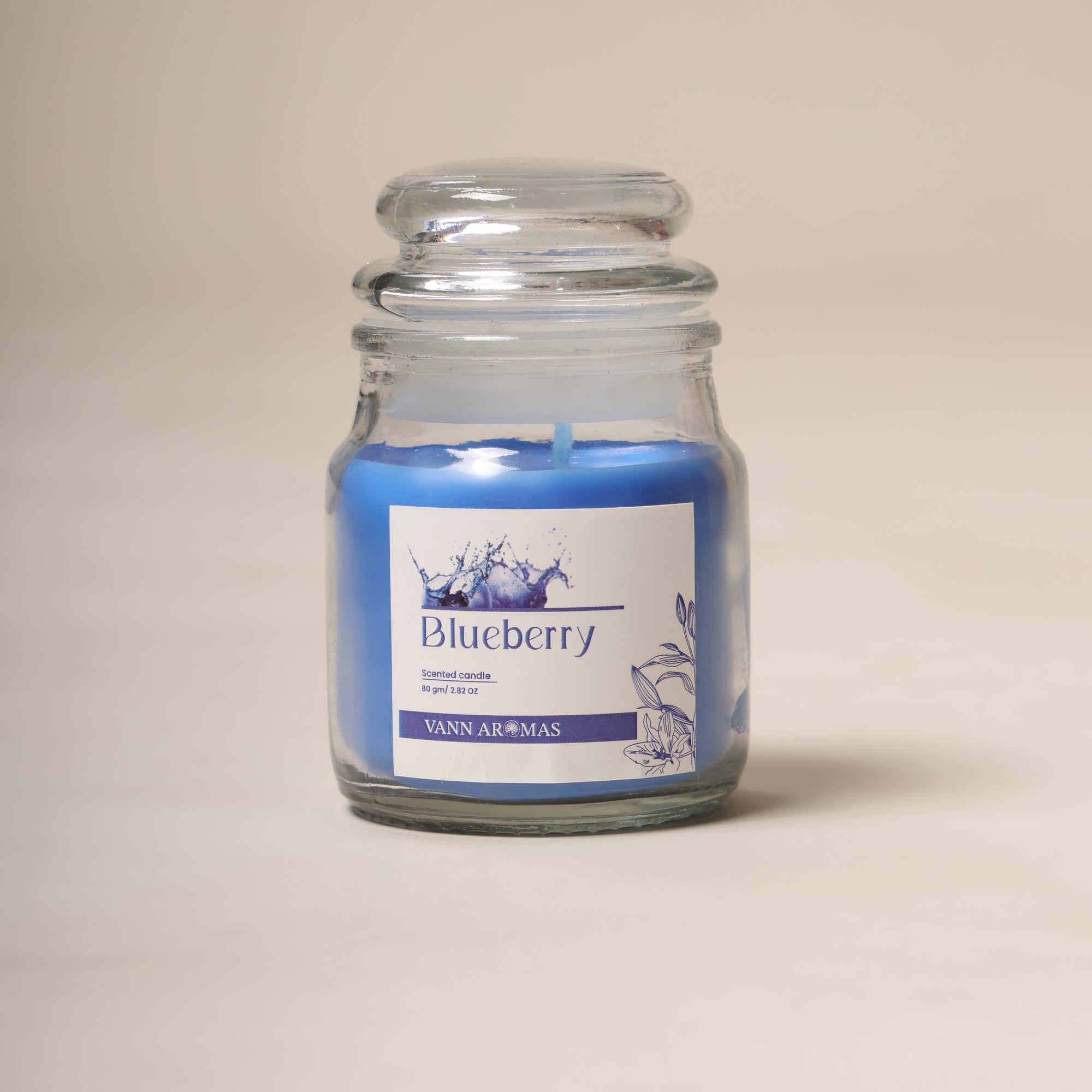 Candy Jar Candles | Blueberry | Fruity Scents | Long Burning Paraffin Wax 80 Grms