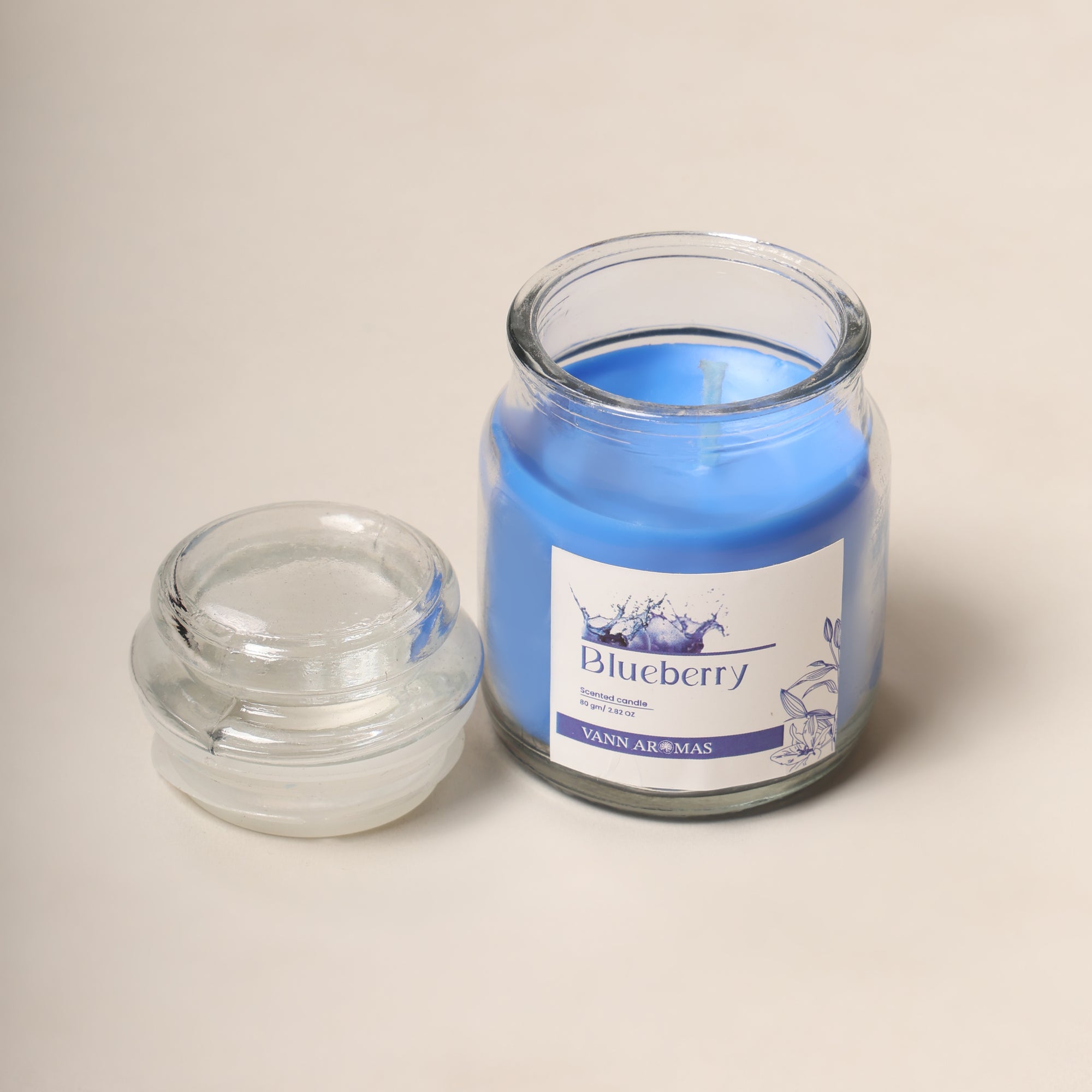 Candy Jar Candles | Blueberry | Fruity Scents | Long Burning Paraffin Wax 80 Grms