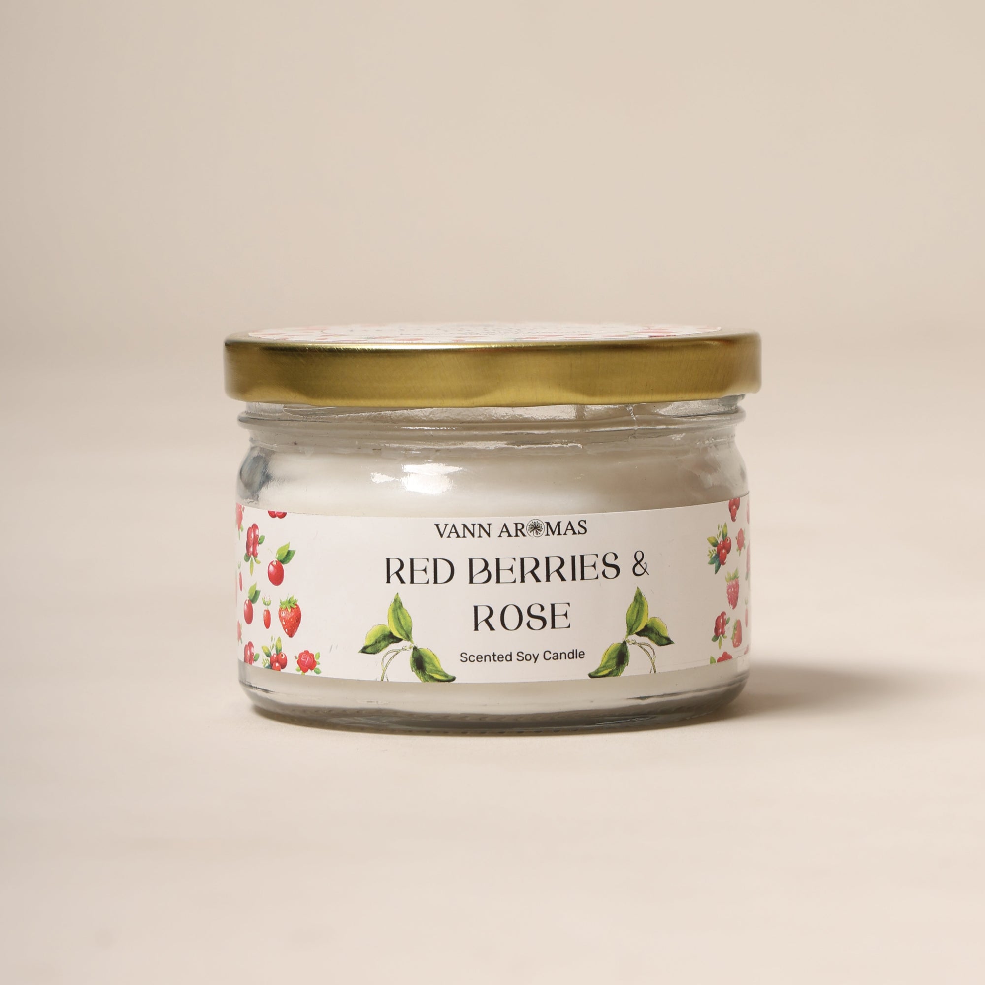 2-Wick Luxury Glass Jar Candle | Red Berries & Rose | Double the Glow, Double the Ambience