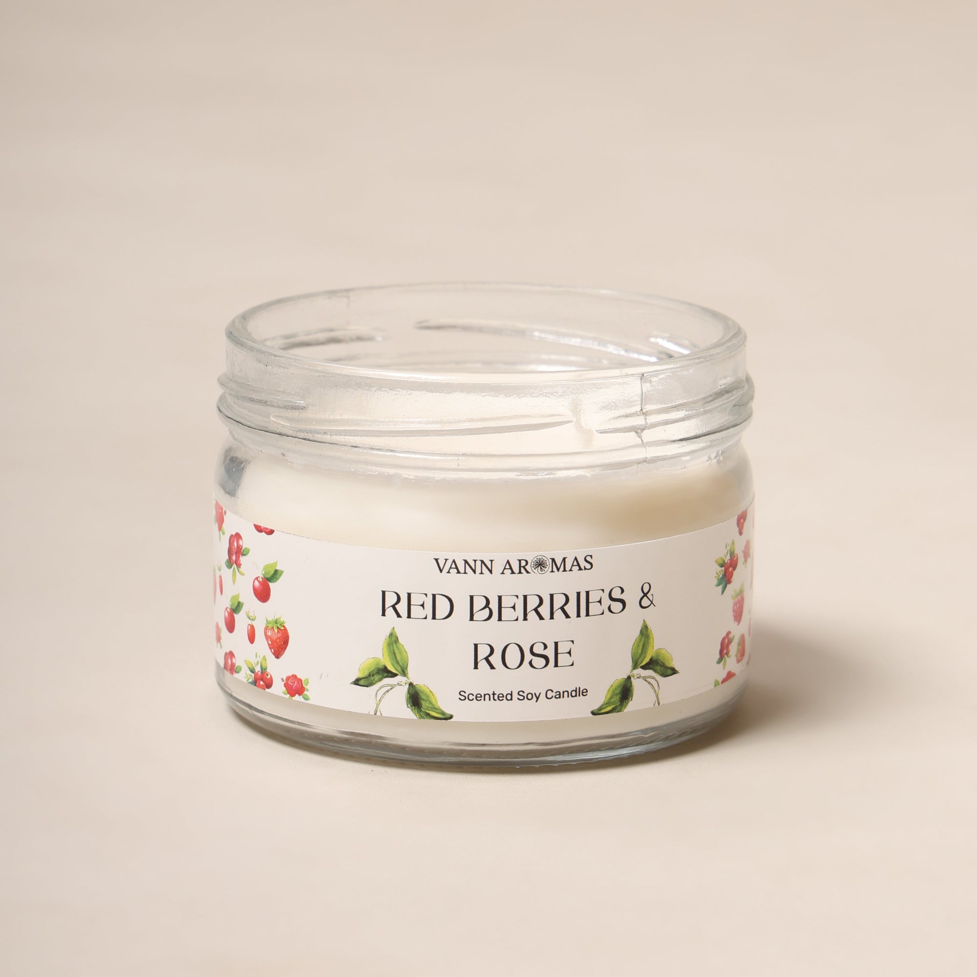 2-Wick Luxury Glass Jar Candle | Red Berries & Rose | Double the Glow, Double the Ambience