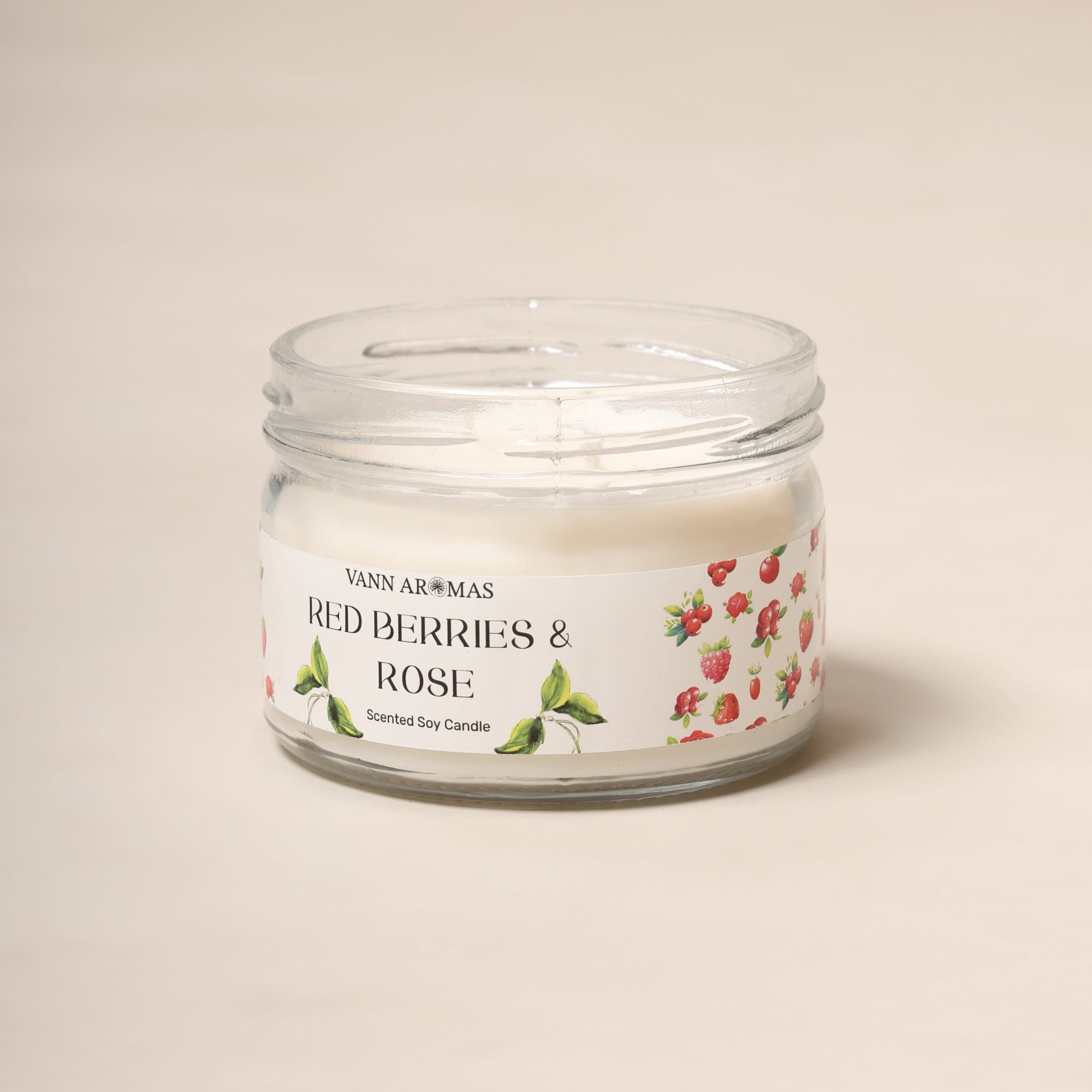2-Wick Luxury Glass Jar Candle | Red Berries & Rose | Double the Glow, Double the Ambience