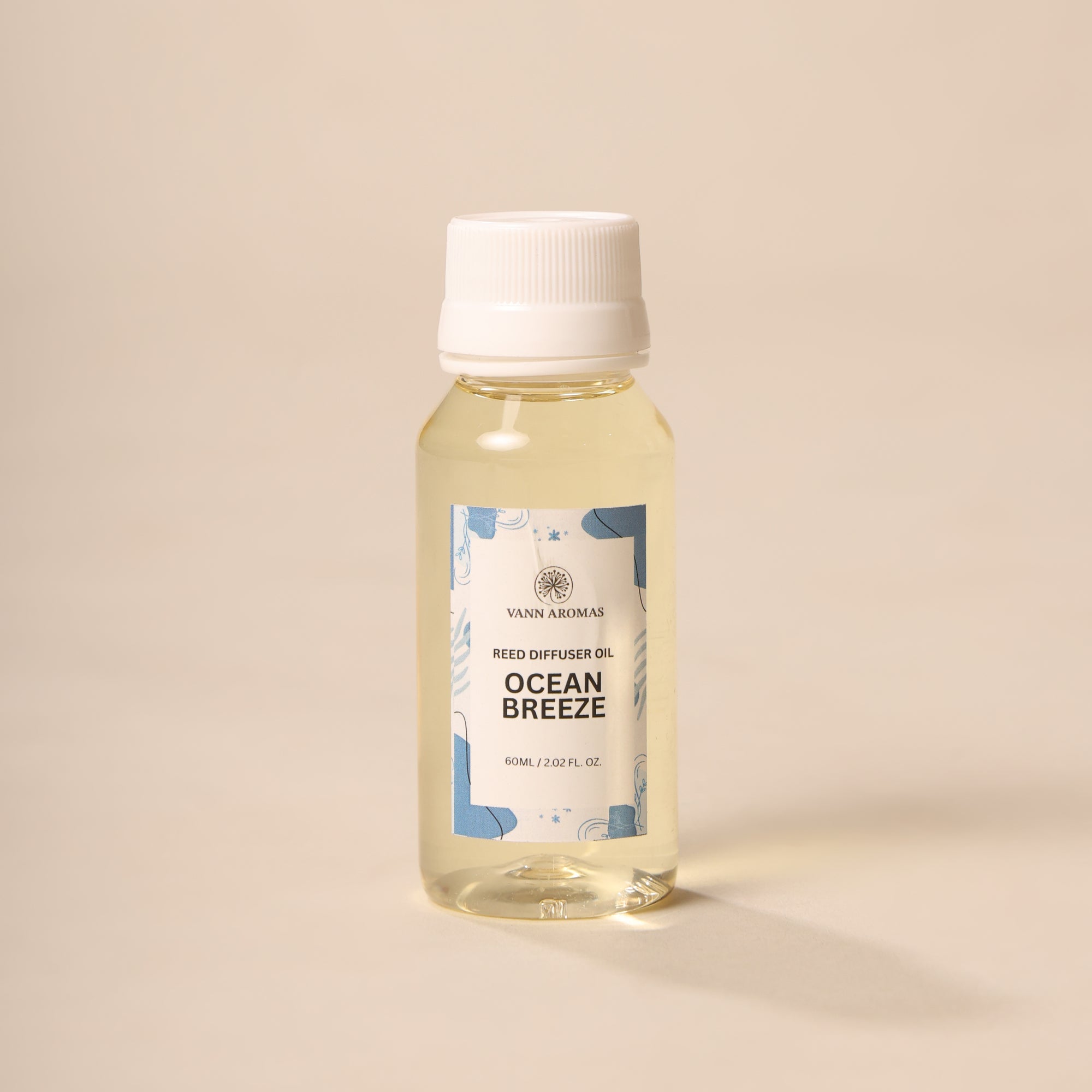 Reed Diffuser  (Pack - 60 ML) | Ocean Breeze Fragrance | Eco-Friendly with Natural Rattan Sticks