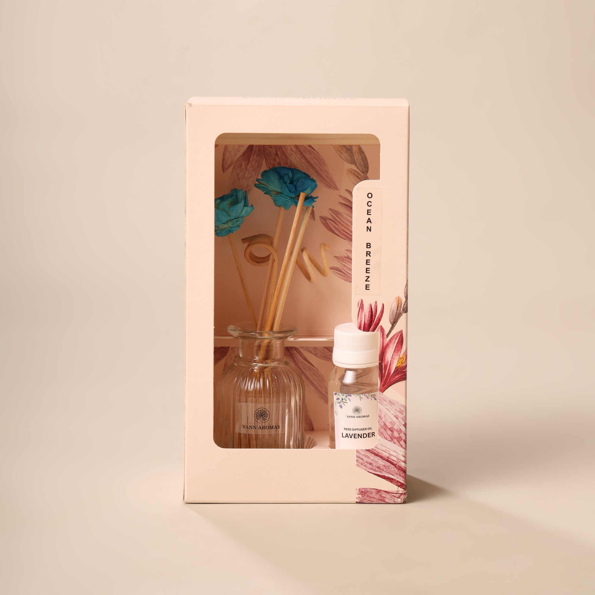 Reed Diffuser  (Pack - 60 ML) | Lavender Fragrance | Eco-Friendly with Natural Rattan Sticks