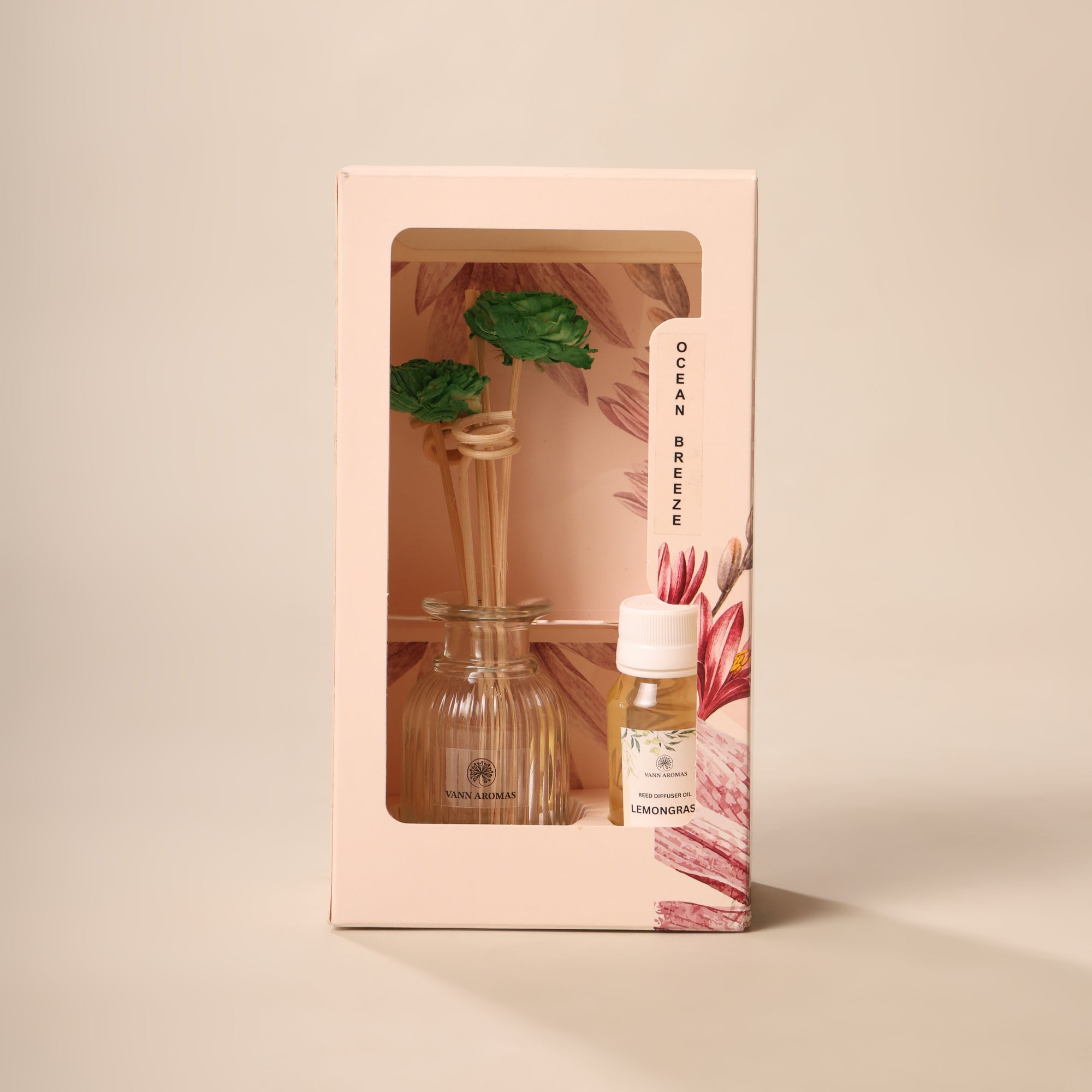Reed Diffuser  (Pack - 60 ML) | Lemongrass Fragrance | Eco-Friendly with Natural Rattan Sticks