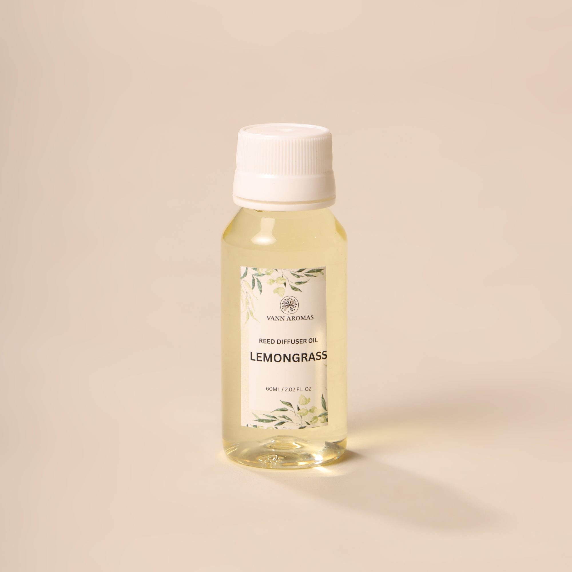 Reed Diffuser  (Pack - 60 ML) | Lemongrass Fragrance | Eco-Friendly with Natural Rattan Sticks