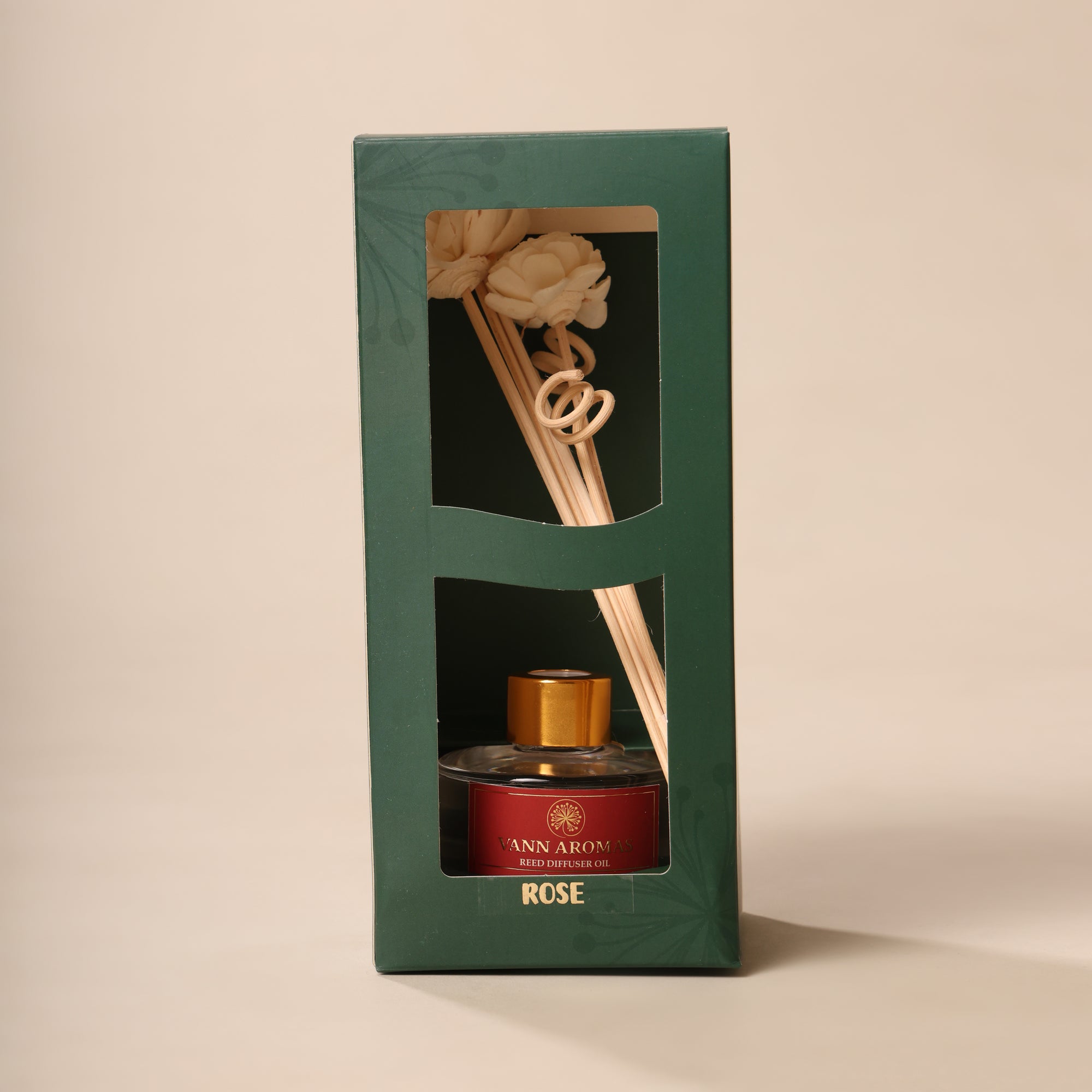 Reed Diffuser  (Pack - 120 ML) | Rose Fragrance | Eco-Friendly with Natural Rattan Sticks