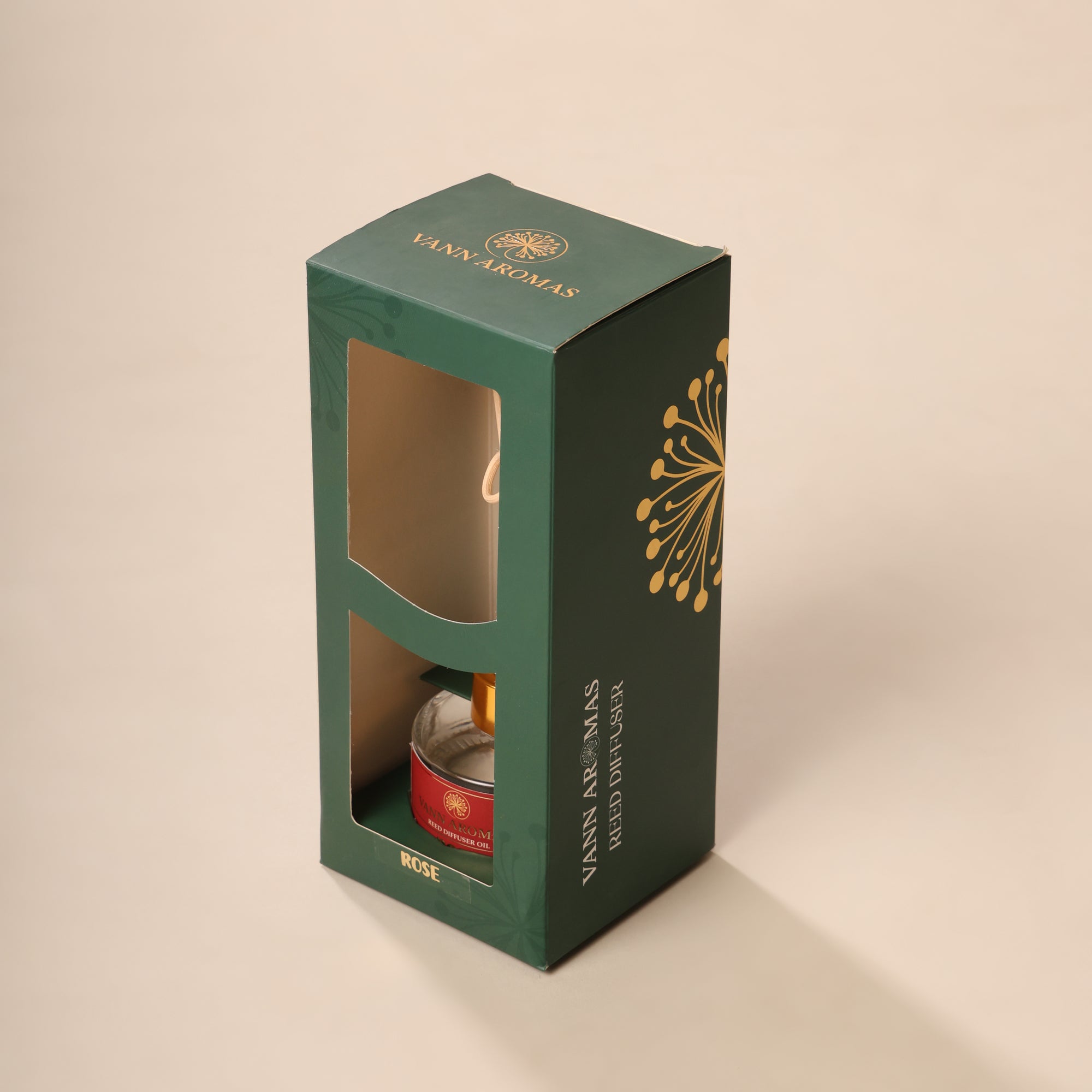 Reed Diffuser  (Pack - 120 ML) | Rose Fragrance | Eco-Friendly with Natural Rattan Sticks