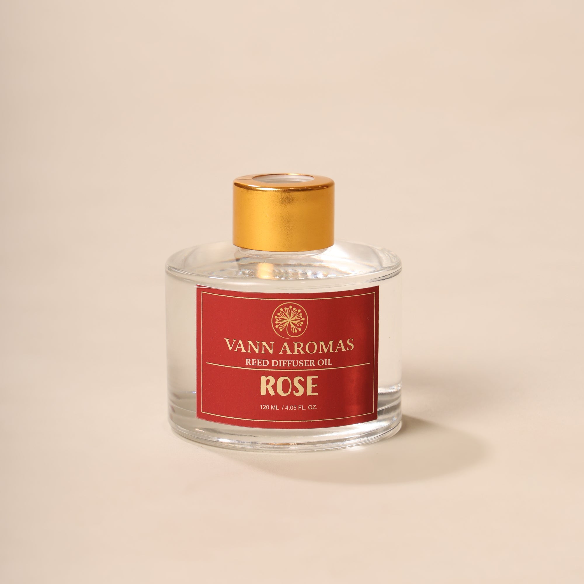 Reed Diffuser  (Pack - 120 ML) | Rose Fragrance | Eco-Friendly with Natural Rattan Sticks