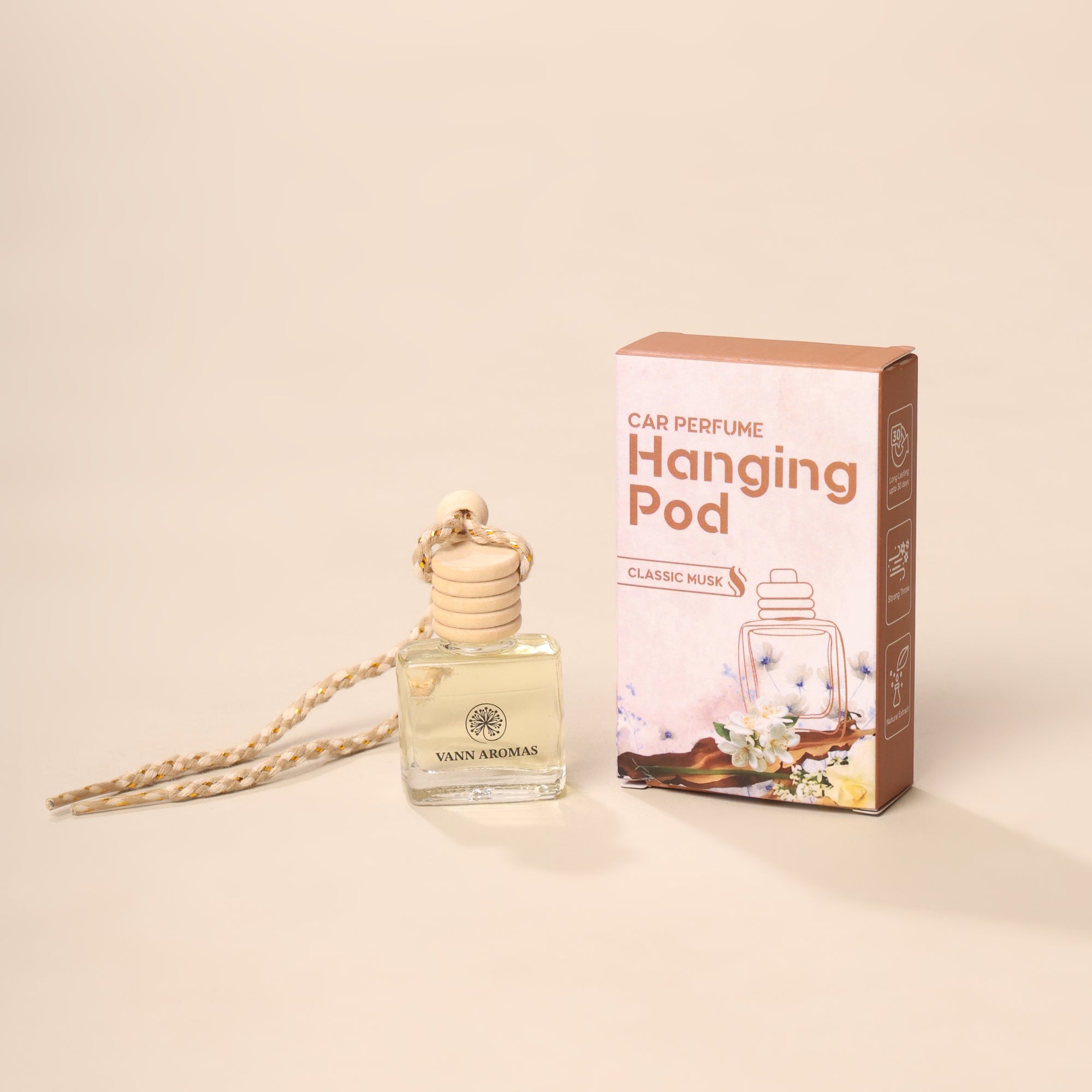 CAR PERFUME HANGING POD 10ML | MUSK