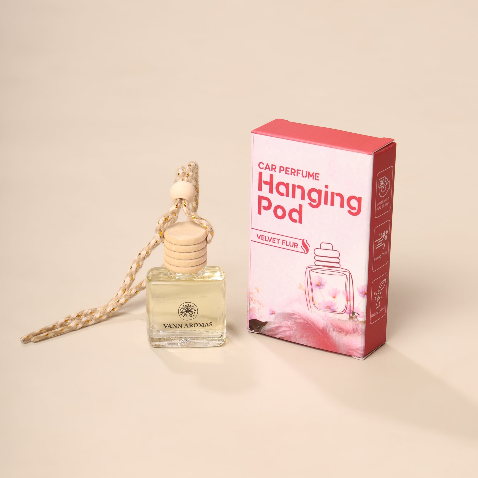 CAR PERFUME HANGING POD 10ML | VELVET FLUR