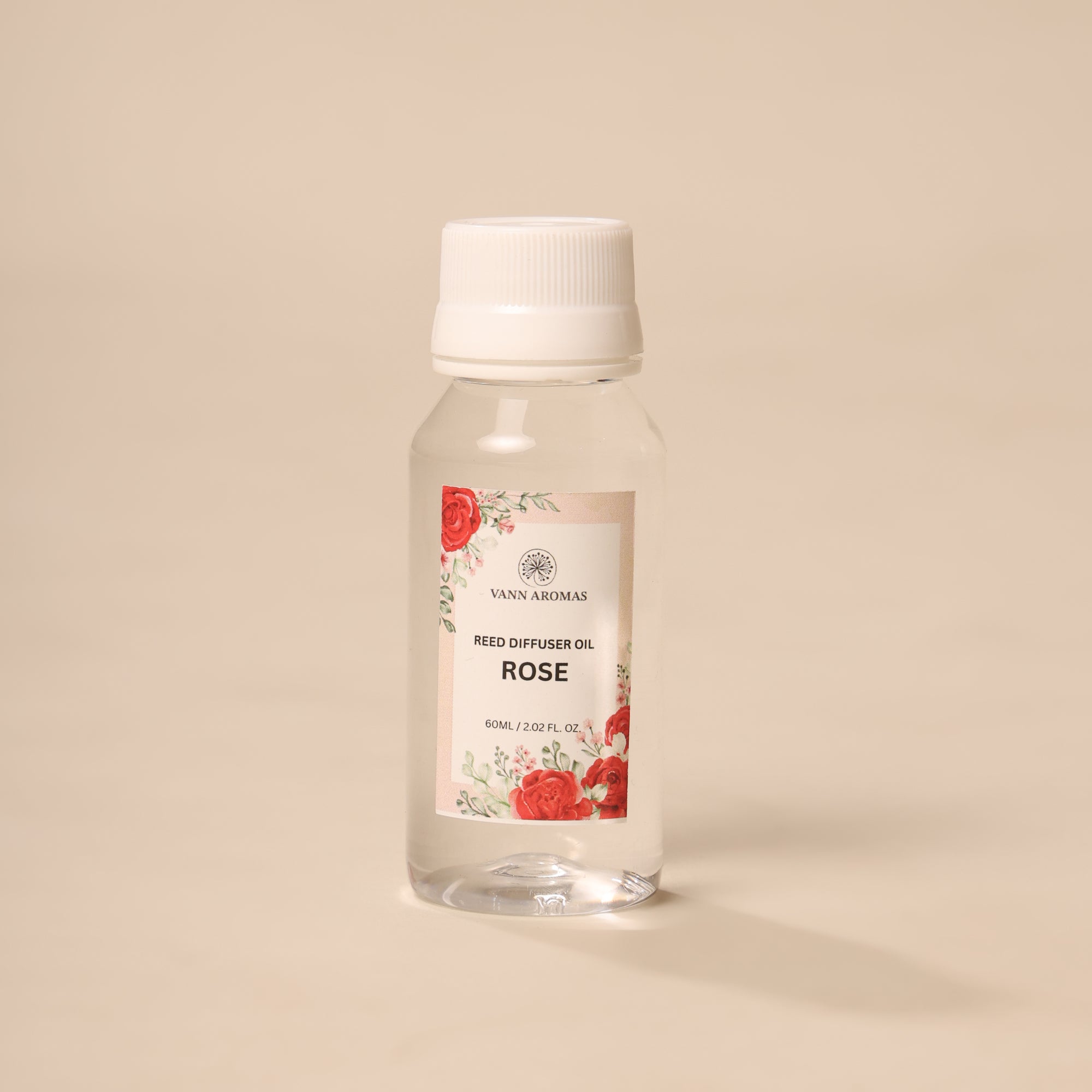 Reed Diffuser  (Pack - 60 ML) | Rose Fragrance | Eco-Friendly with Natural Rattan Sticks